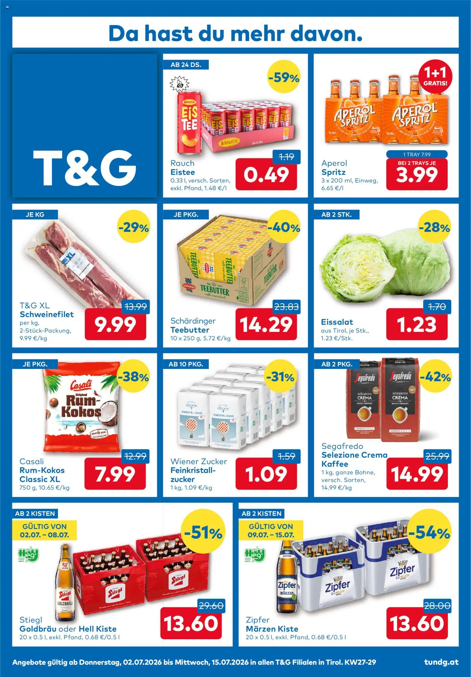 Die besten Angebote | T&G Flugblatt ab 02.07.2026 | - Jetzt stöbern! | Österreich