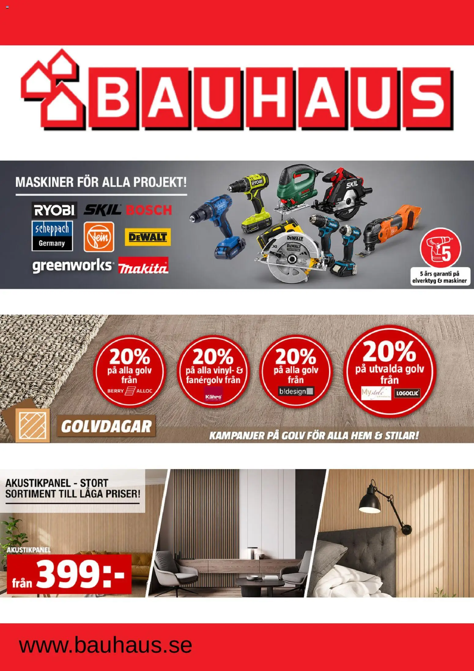 Bauhaus erbjudanden Reklamblad in Sverige