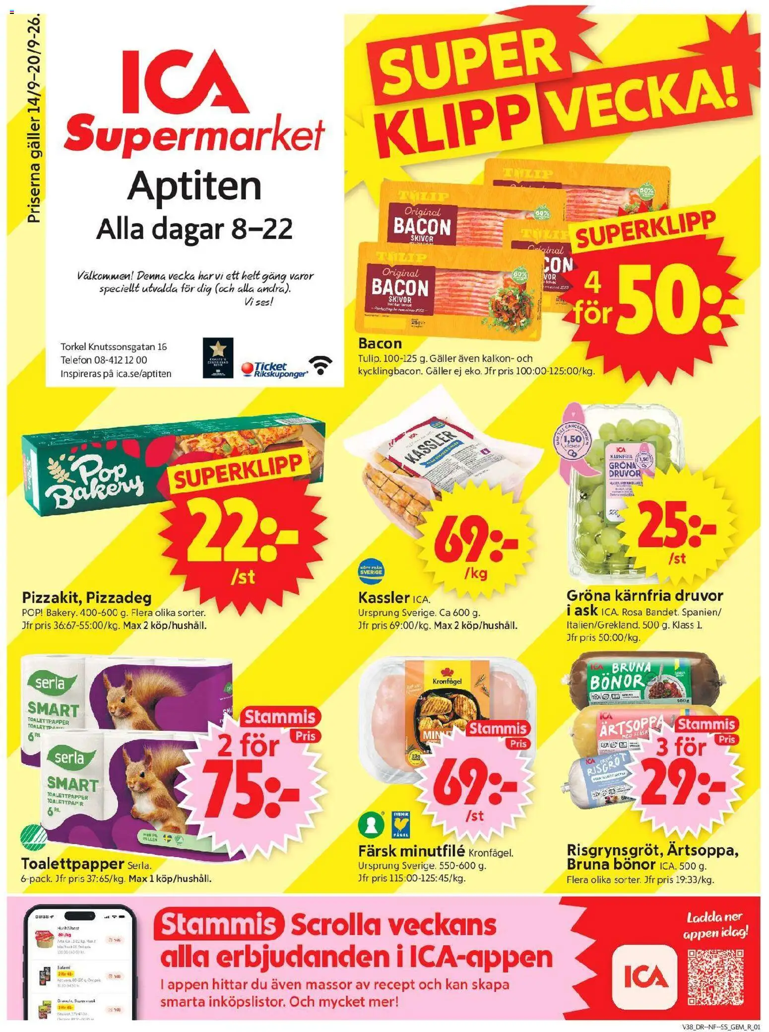 ICA Supermarket erbjudanden Reklamblad in Sverige