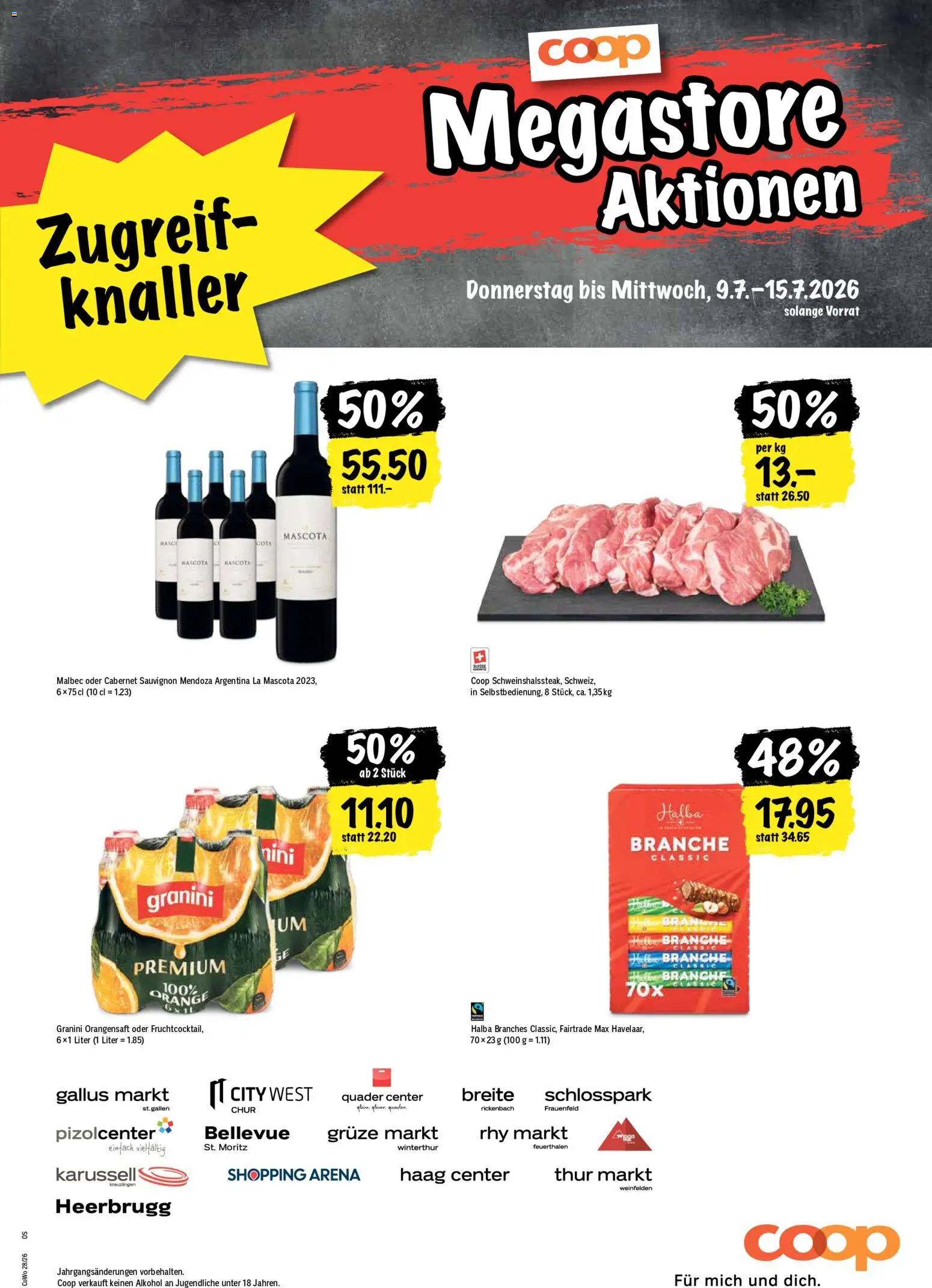 🛍️ Coop aktionen ab 09.07.2026 » Entdecken Sie exklusive Rabatte und sparen Sie noch heute! 💰 | Schweiz