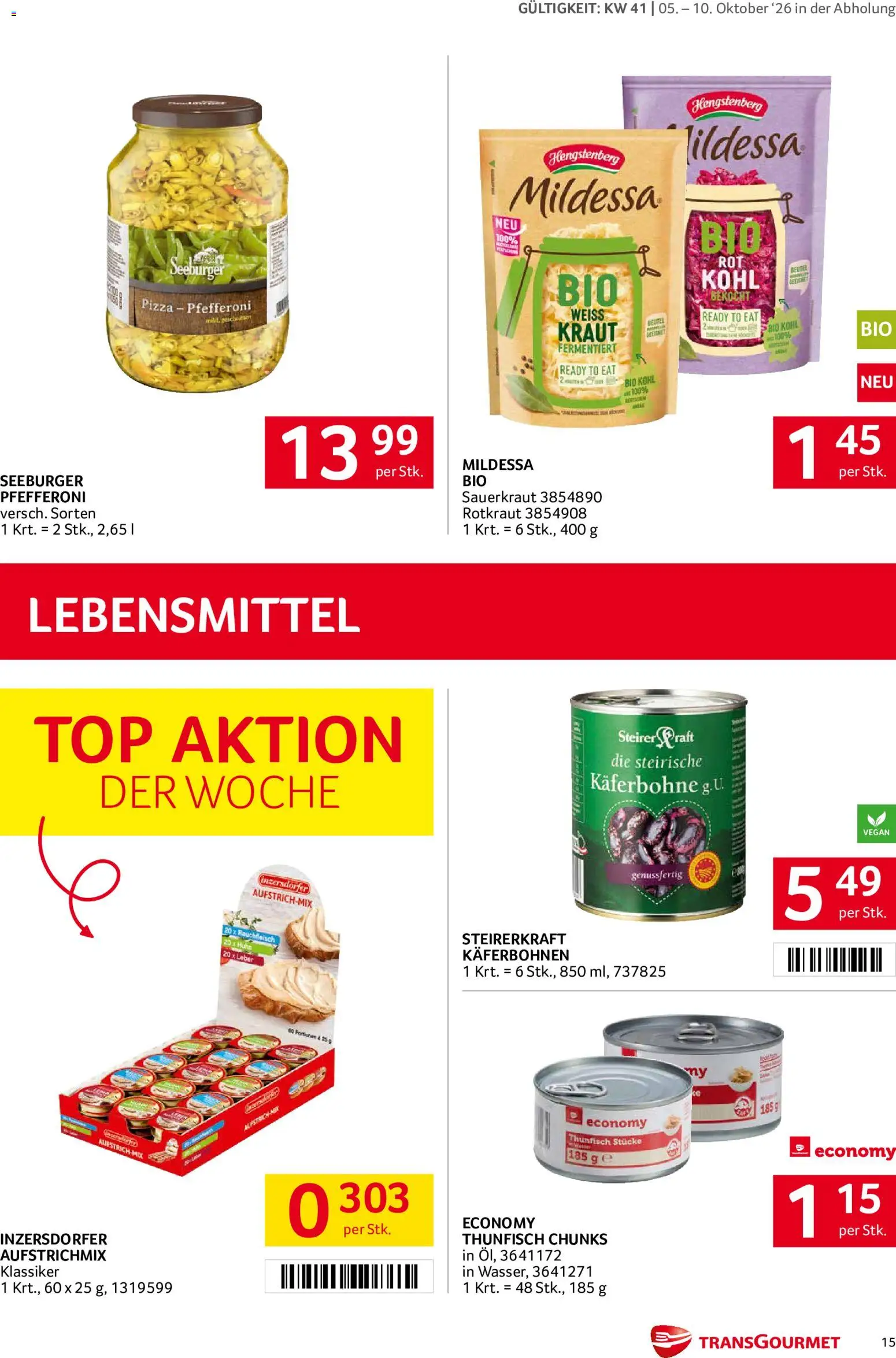 Transgourmet Flugblatt Flugblatt in Österreich