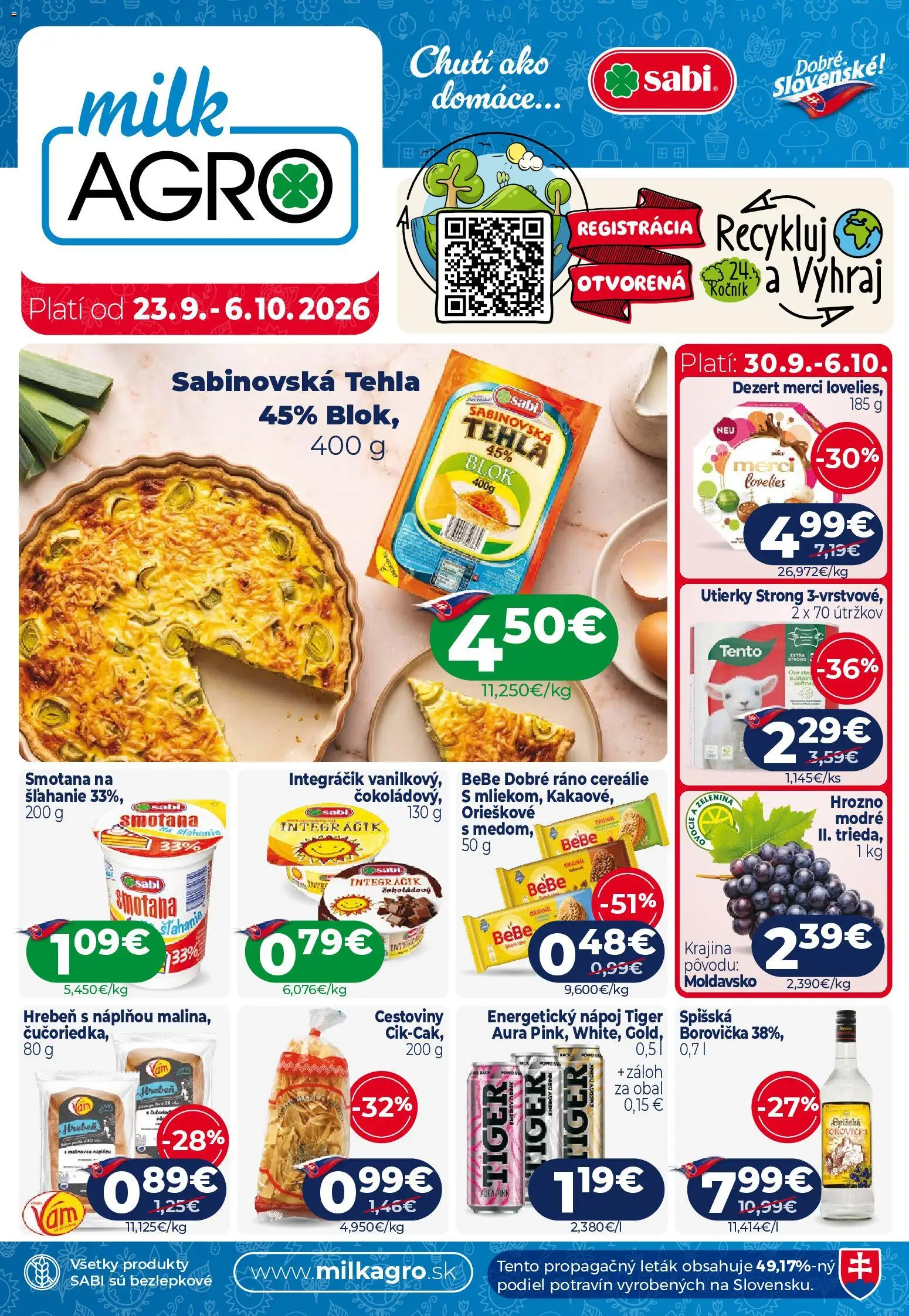 Milk Agro leták Leták in Slovensko