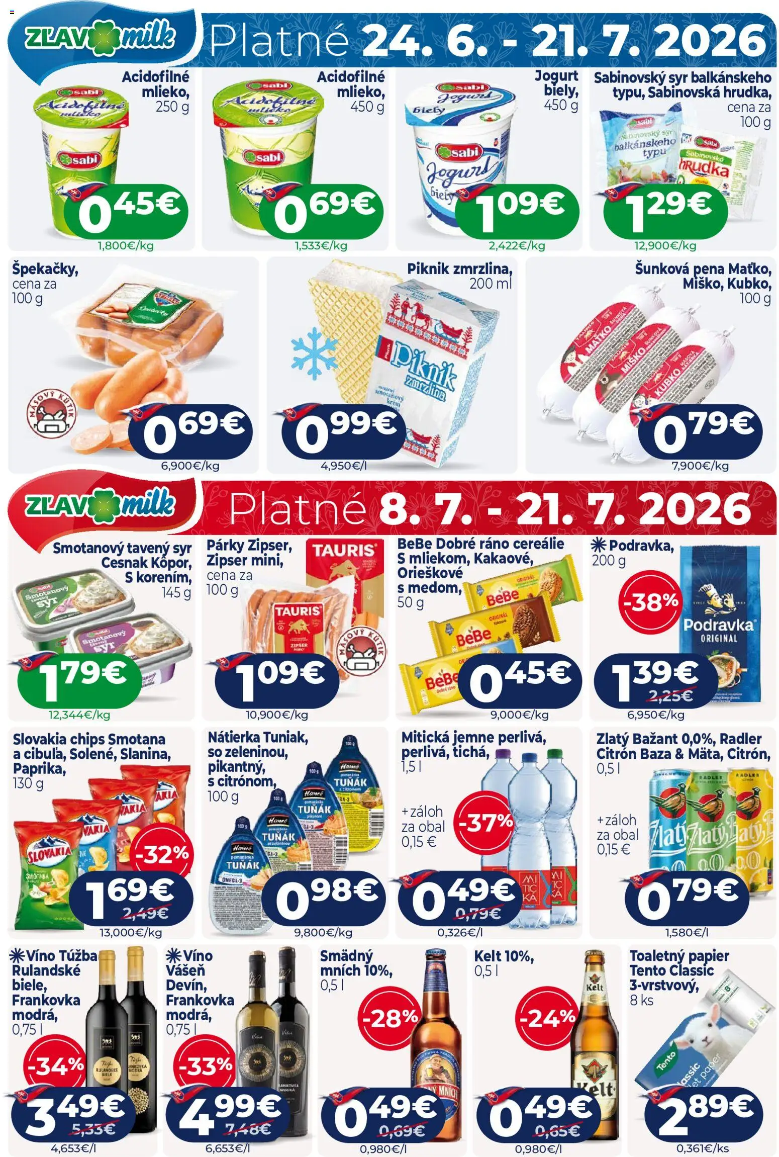 Milk Agro leták od 08.07.2026 » Pozrite si limitované zľavy a ušetrite ešte dnes! | Slovensko