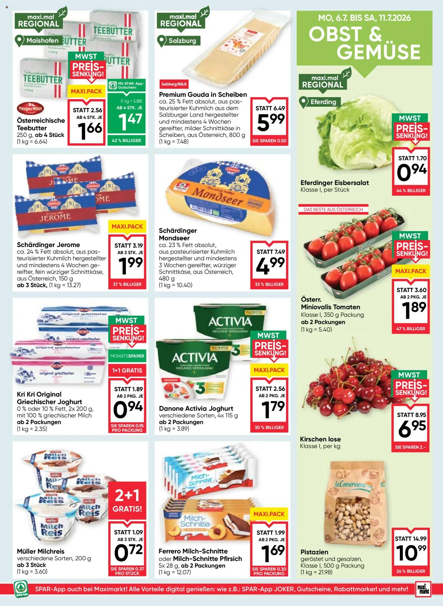 Die besten Angebote | Maximarkt Flugblatt ab 09.07.2026 | - Jetzt stöbern! | Österreich