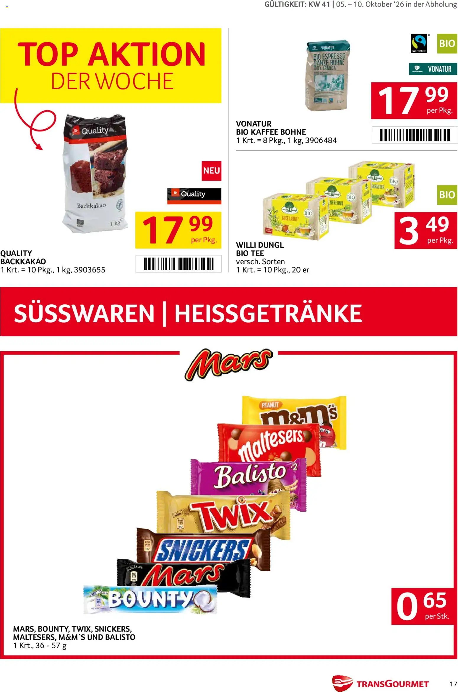 Transgourmet Flugblatt Flugblatt in Österreich