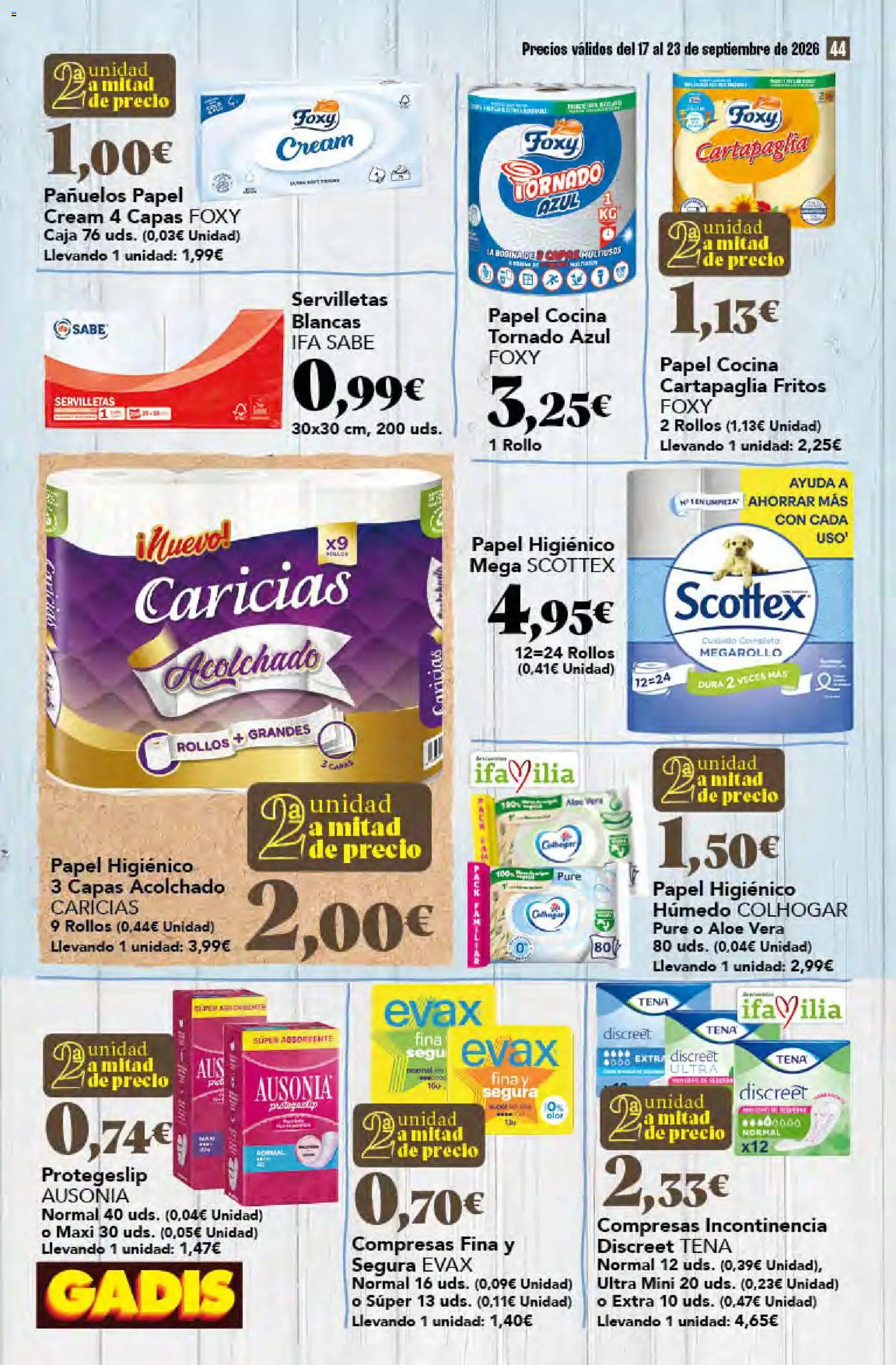 Gadis folleto Folleto in España