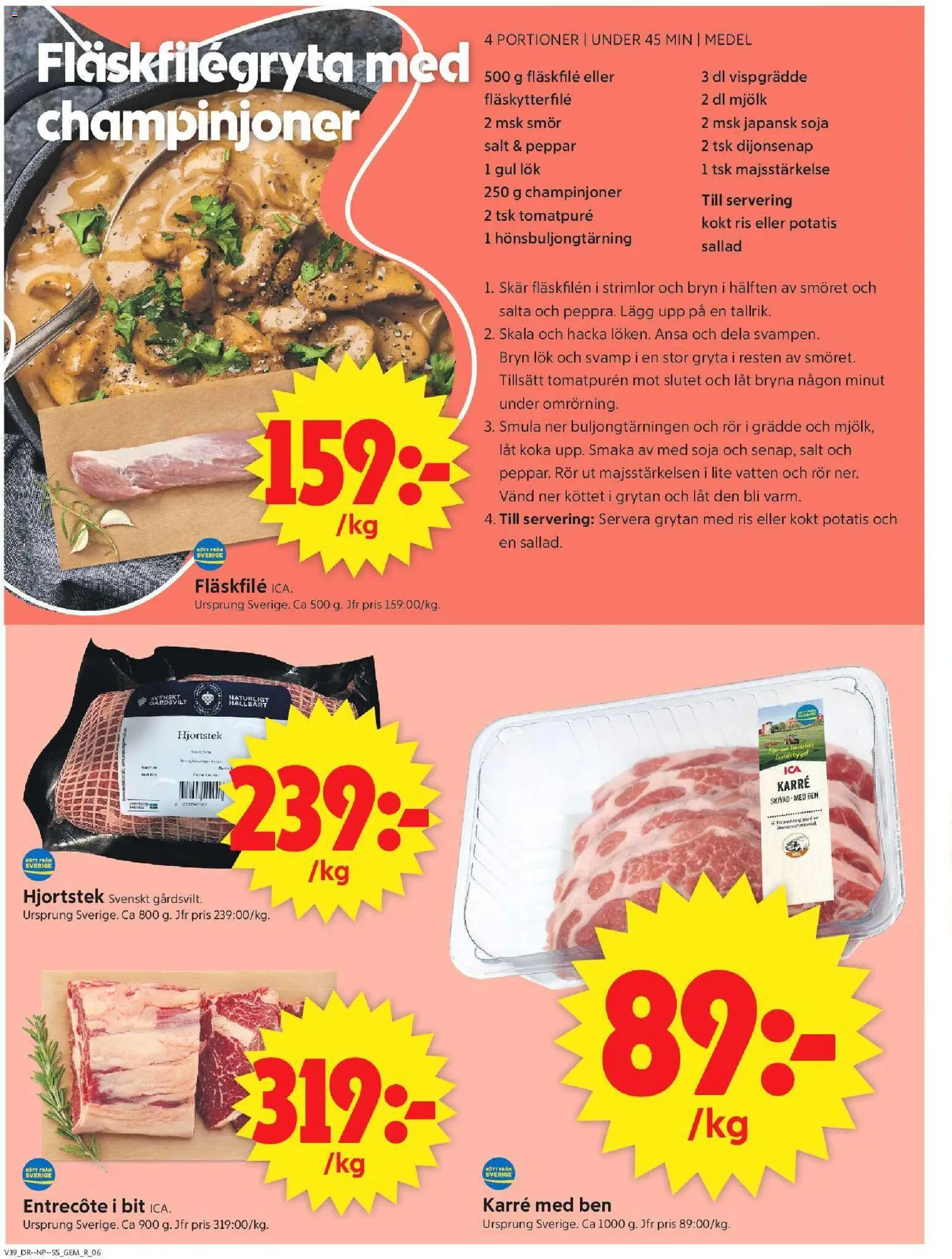 ICA Supermarket erbjudanden Reklamblad in Sverige
