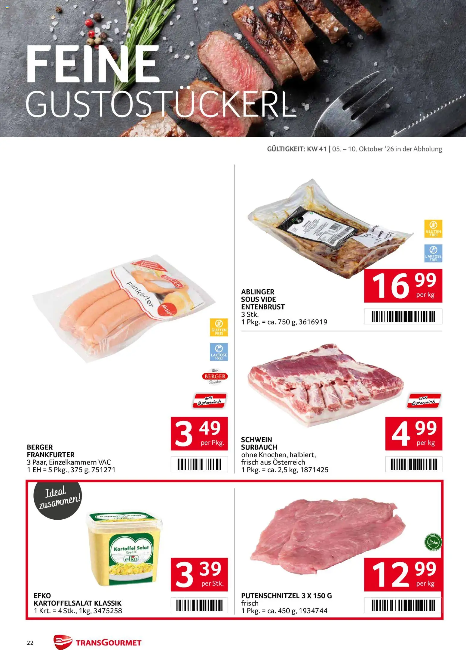 Transgourmet Flugblatt Flugblatt in Österreich