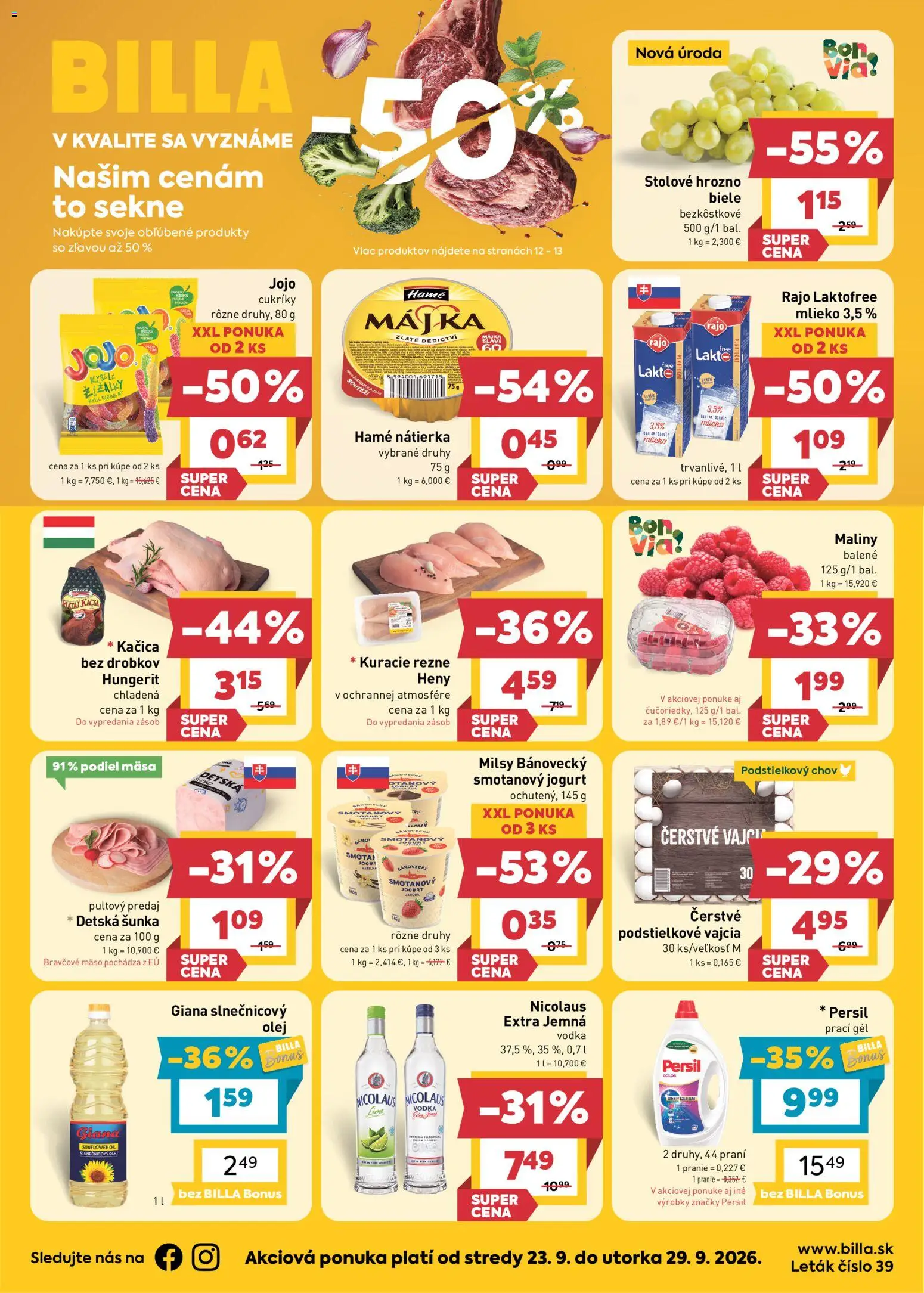 Billa leták Leták in Slovensko