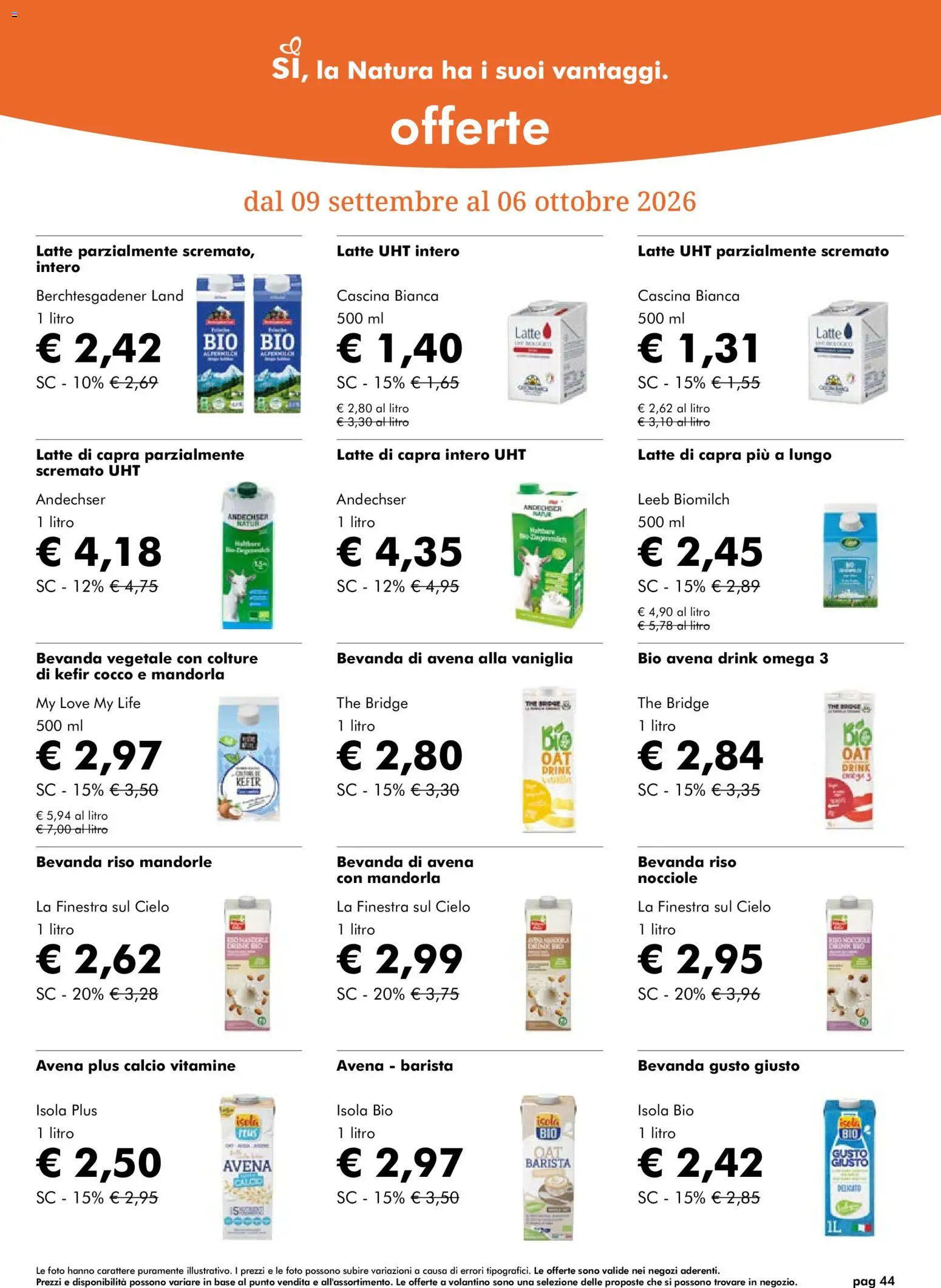 Natura Sì volantino Volantino in Italy