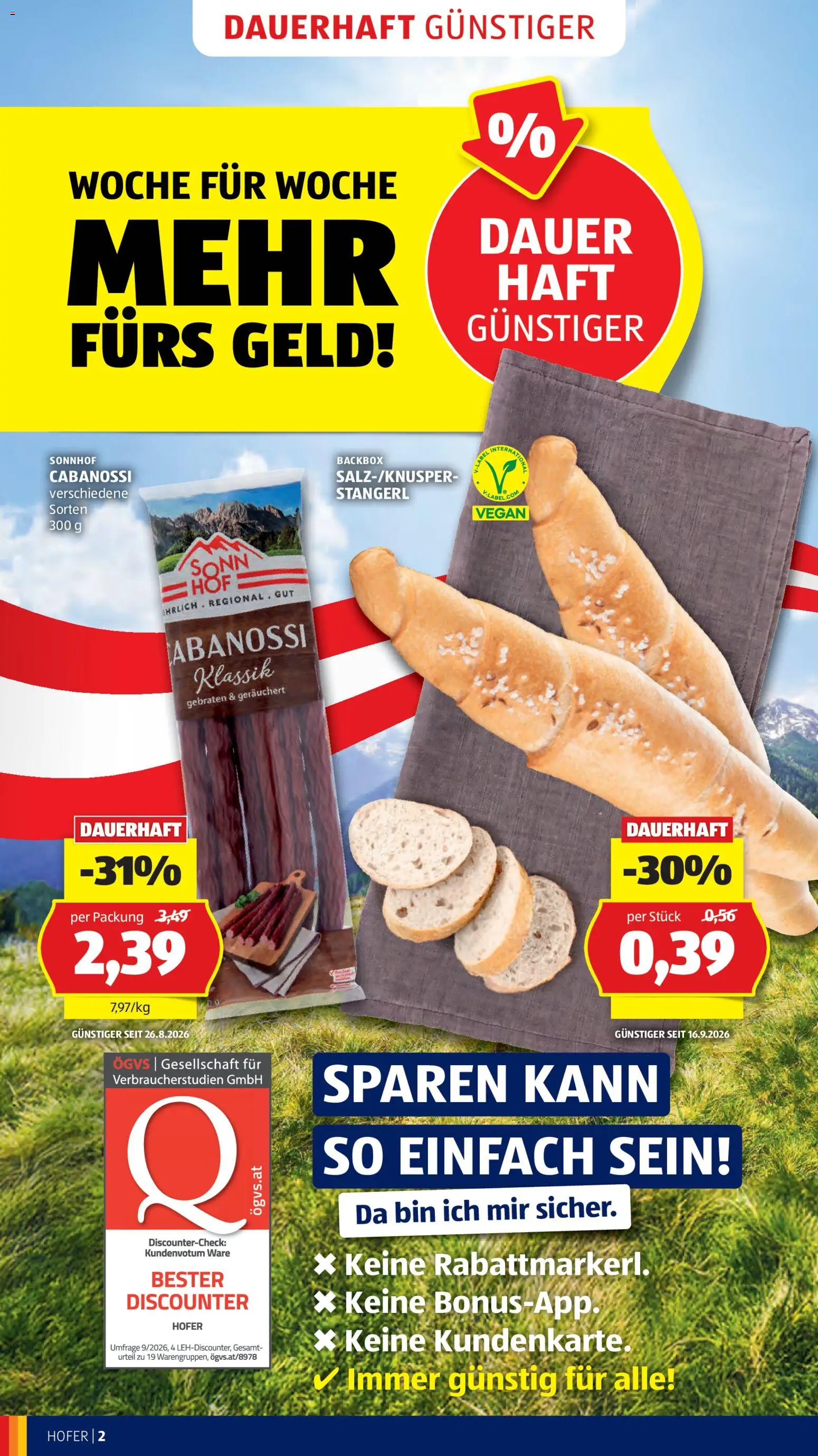 Hofer Flugblatt Flugblatt in Österreich