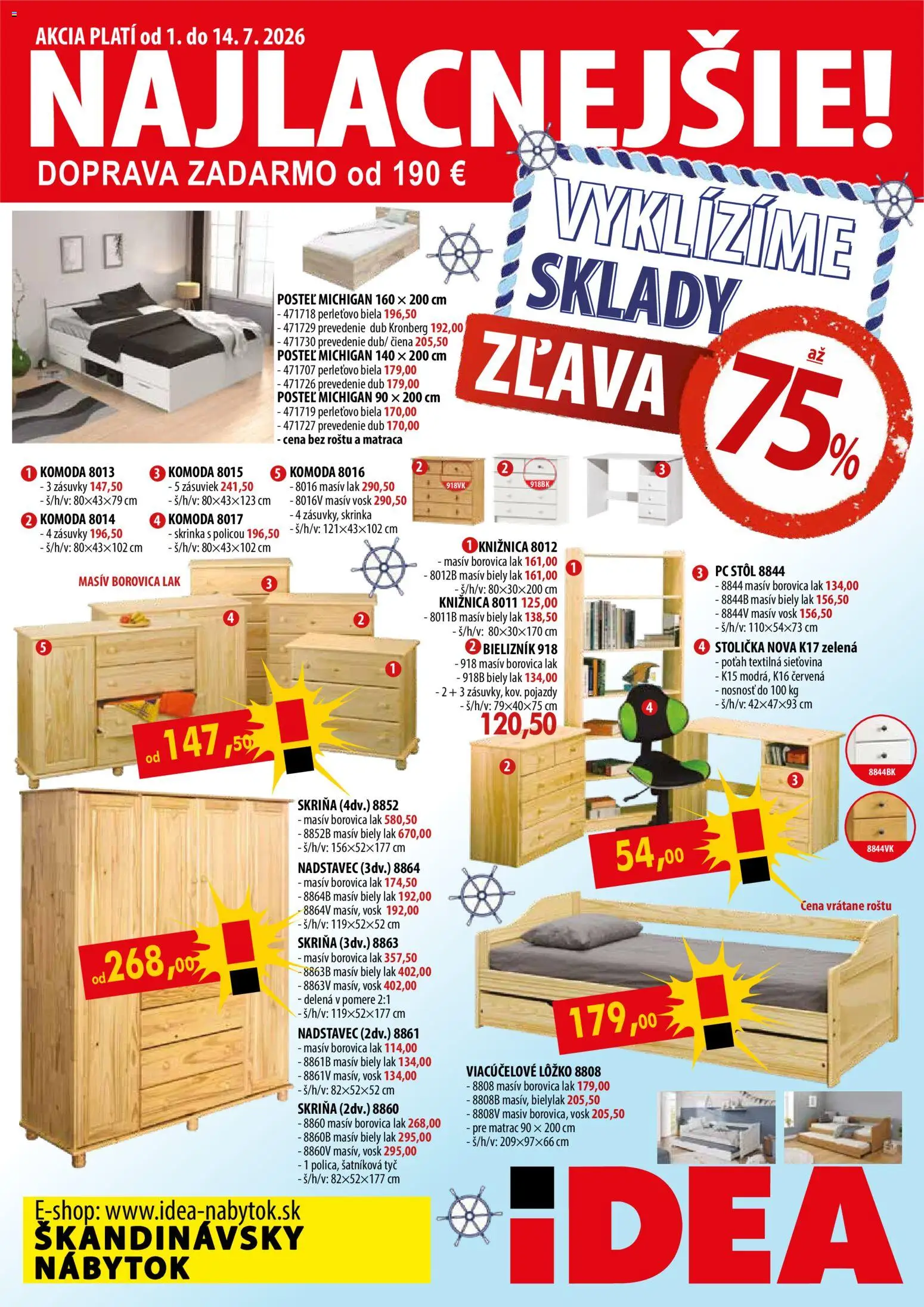 IDEA nábytok leták od 01.07.2026 » Pozrite si limitované zľavy a ušetrite ešte dnes! | Slovensko