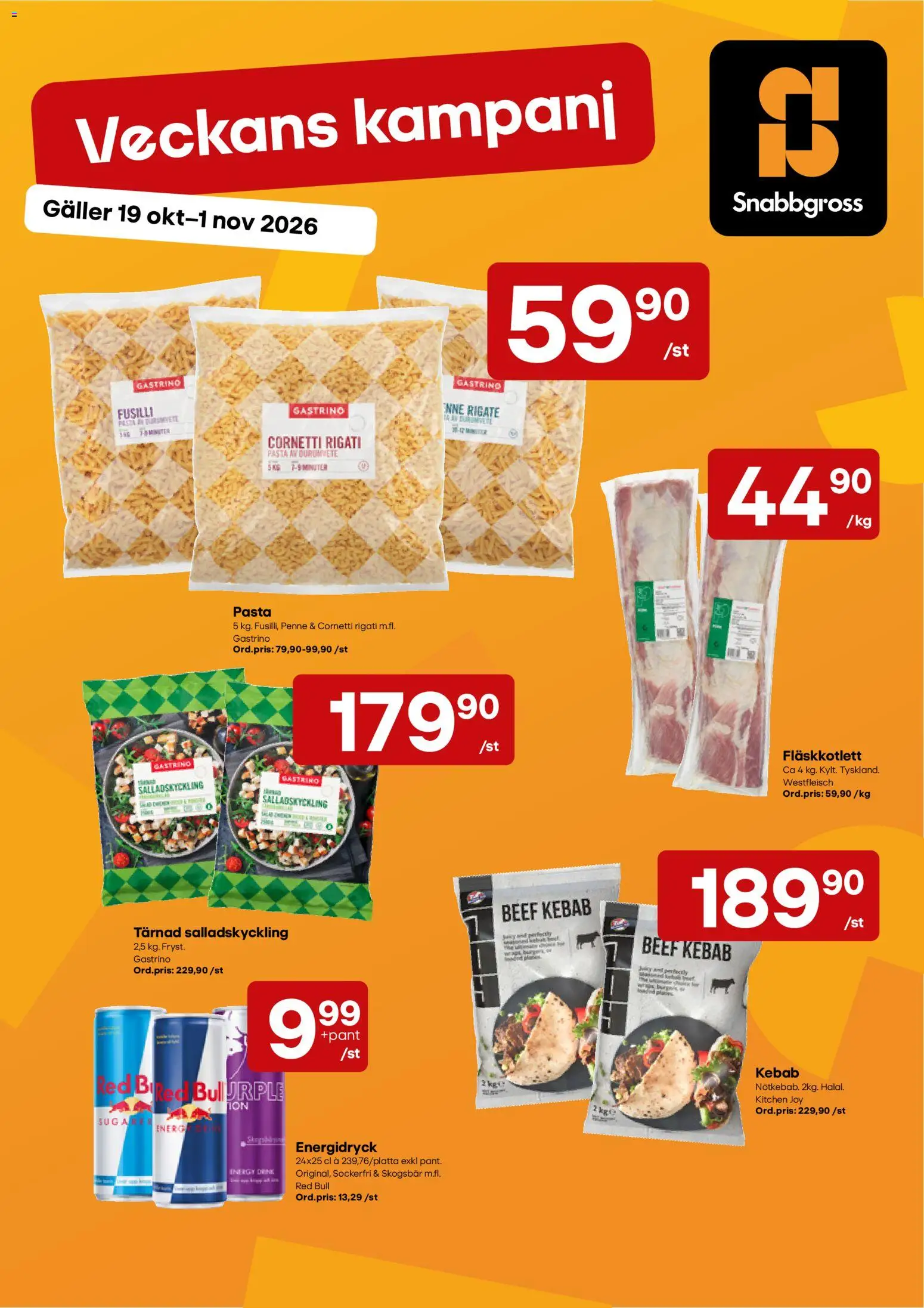Snabbgross erbjudanden Reklamblad in Sverige