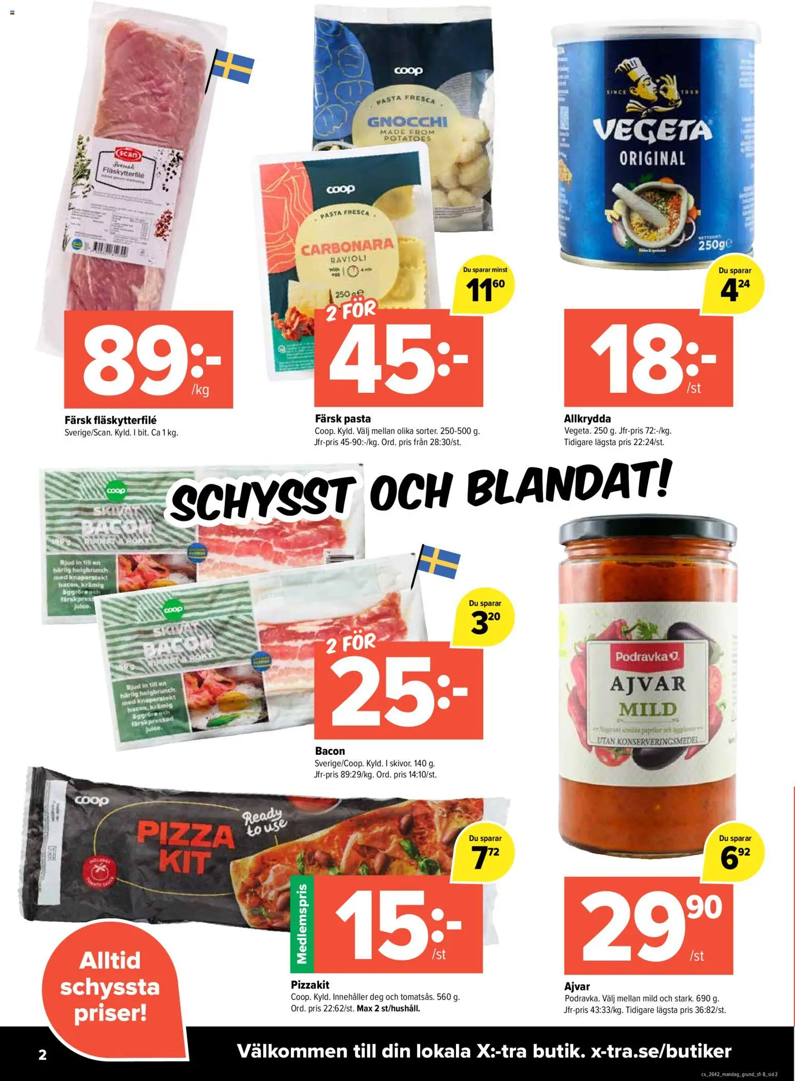 Coop X:-TRA erbjudanden Reklamblad in Sverige