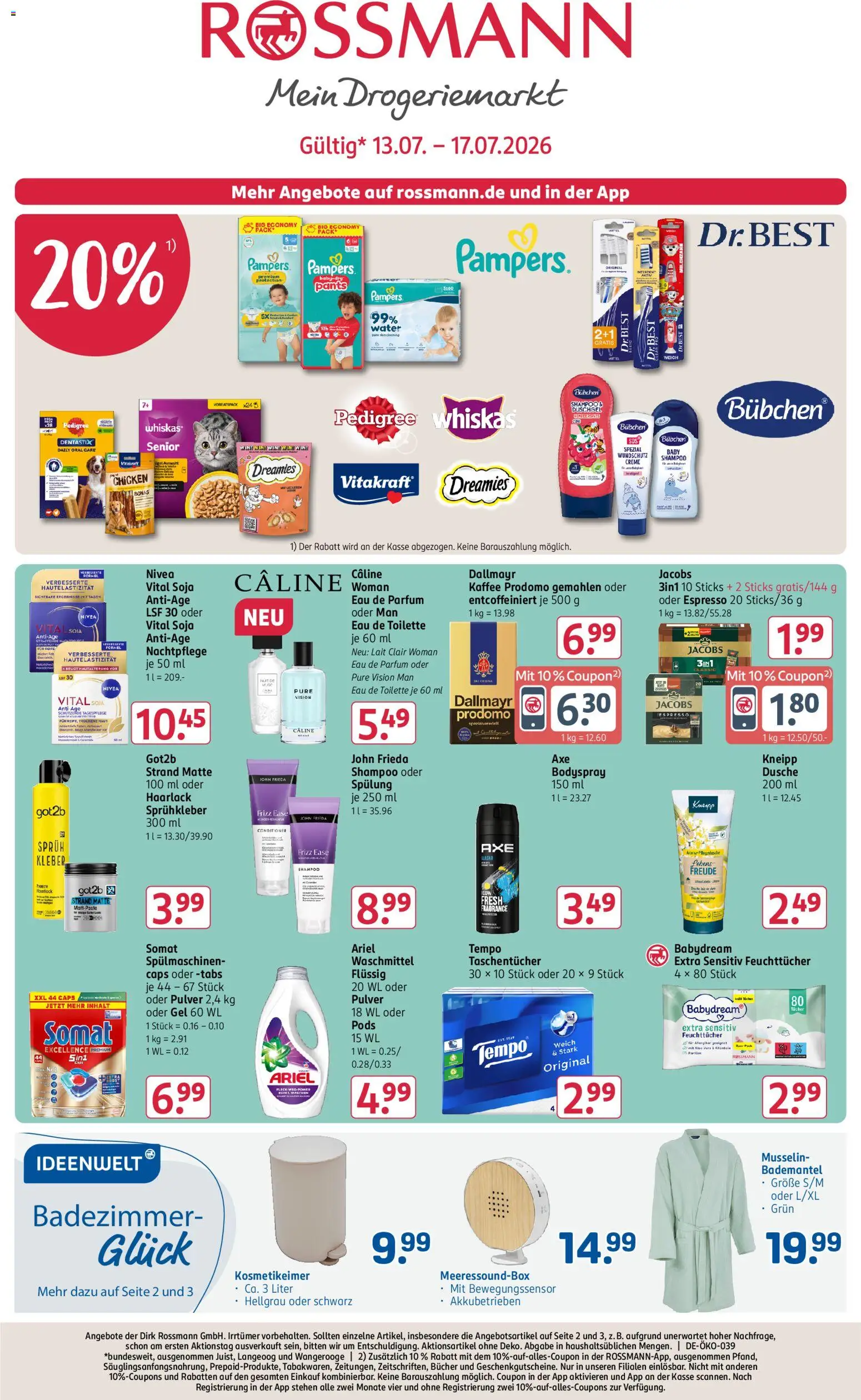 Rossmann Prospekt | 13.07.2026 | Wie erhält man einen begrenzten Rabatt? | Deutschland