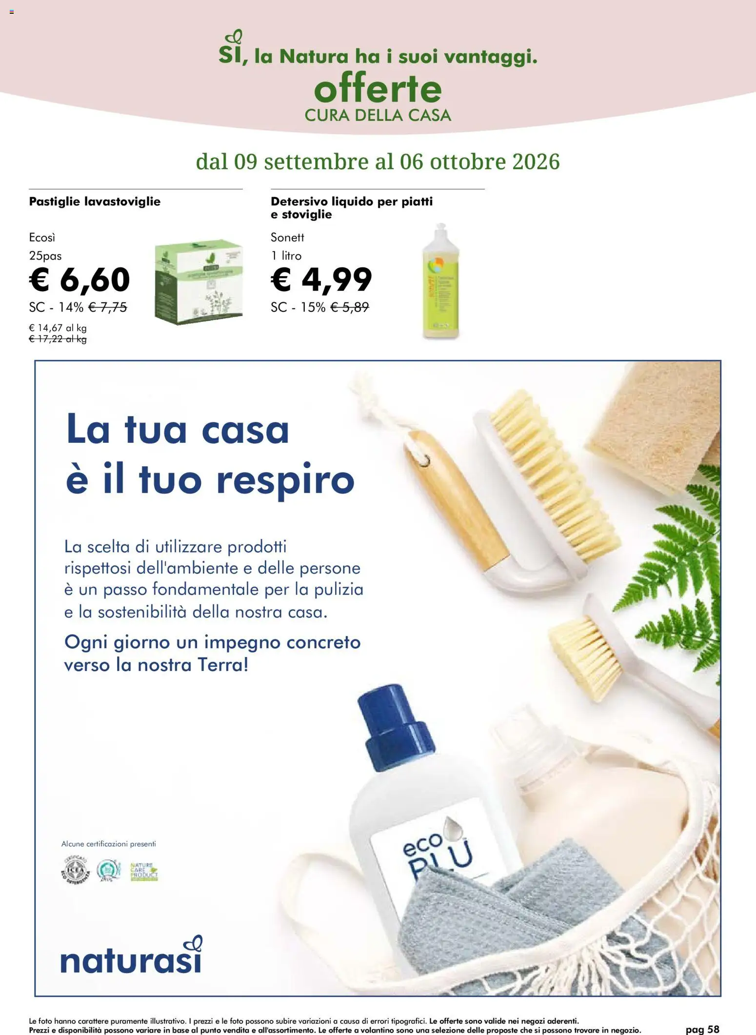 Natura Sì volantino Volantino in Italy