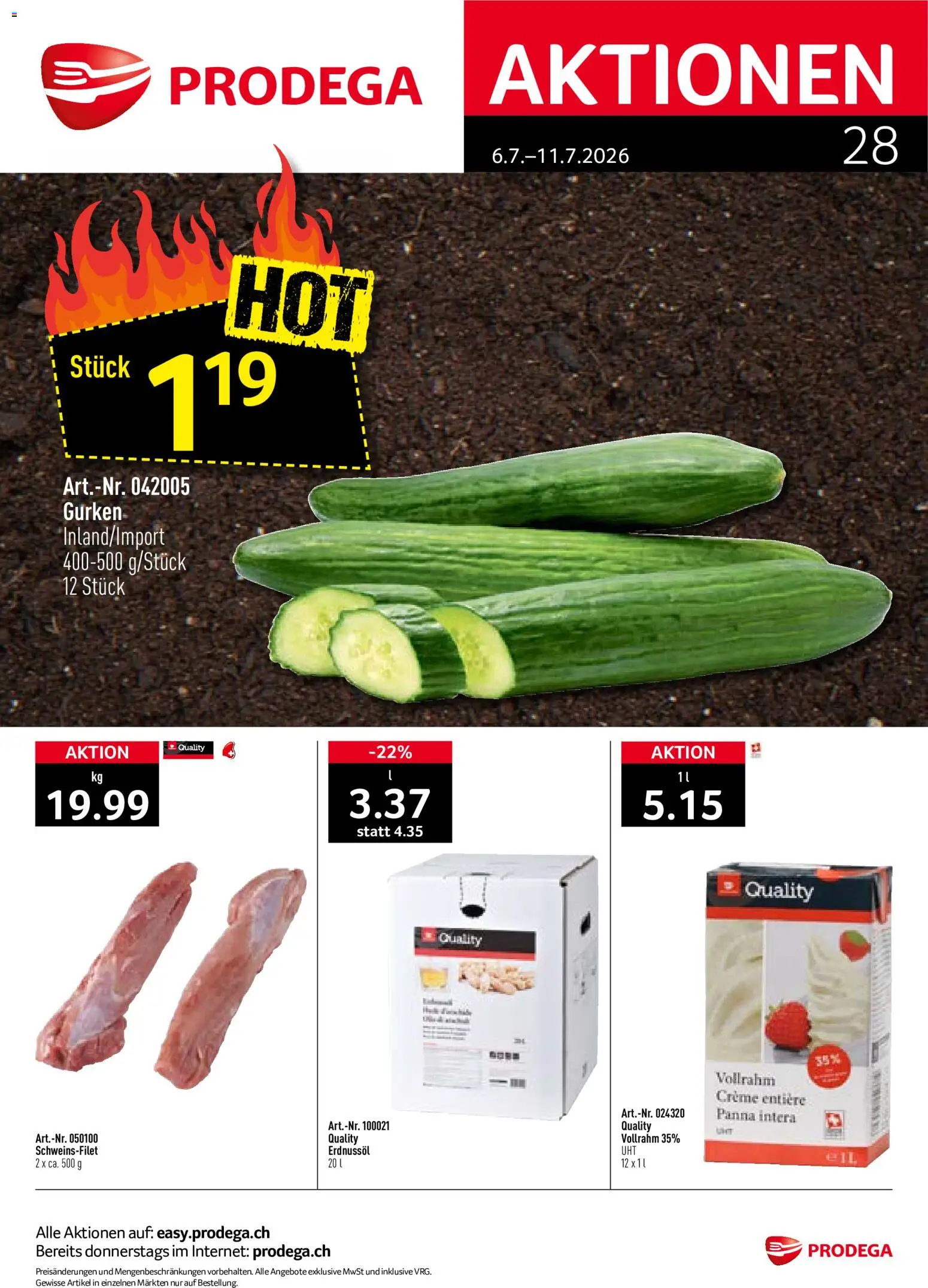 🛍️ Prodega aktionen ab 06.07.2026 » Entdecken Sie exklusive Rabatte und sparen Sie noch heute! 💰 | Schweiz