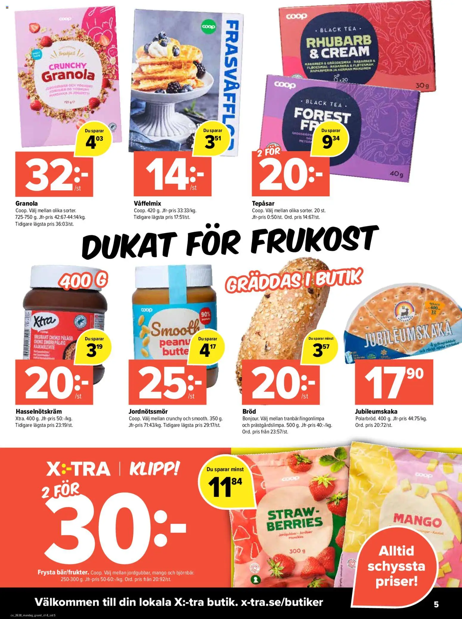 Coop X:-TRA erbjudanden Reklamblad in Sverige