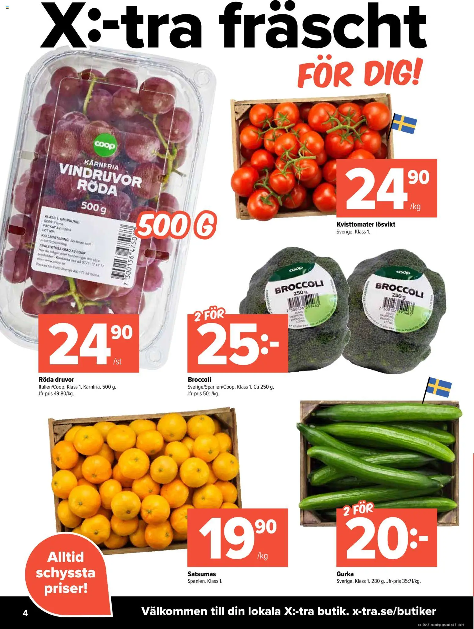 Coop X:-TRA erbjudanden Reklamblad in Sverige