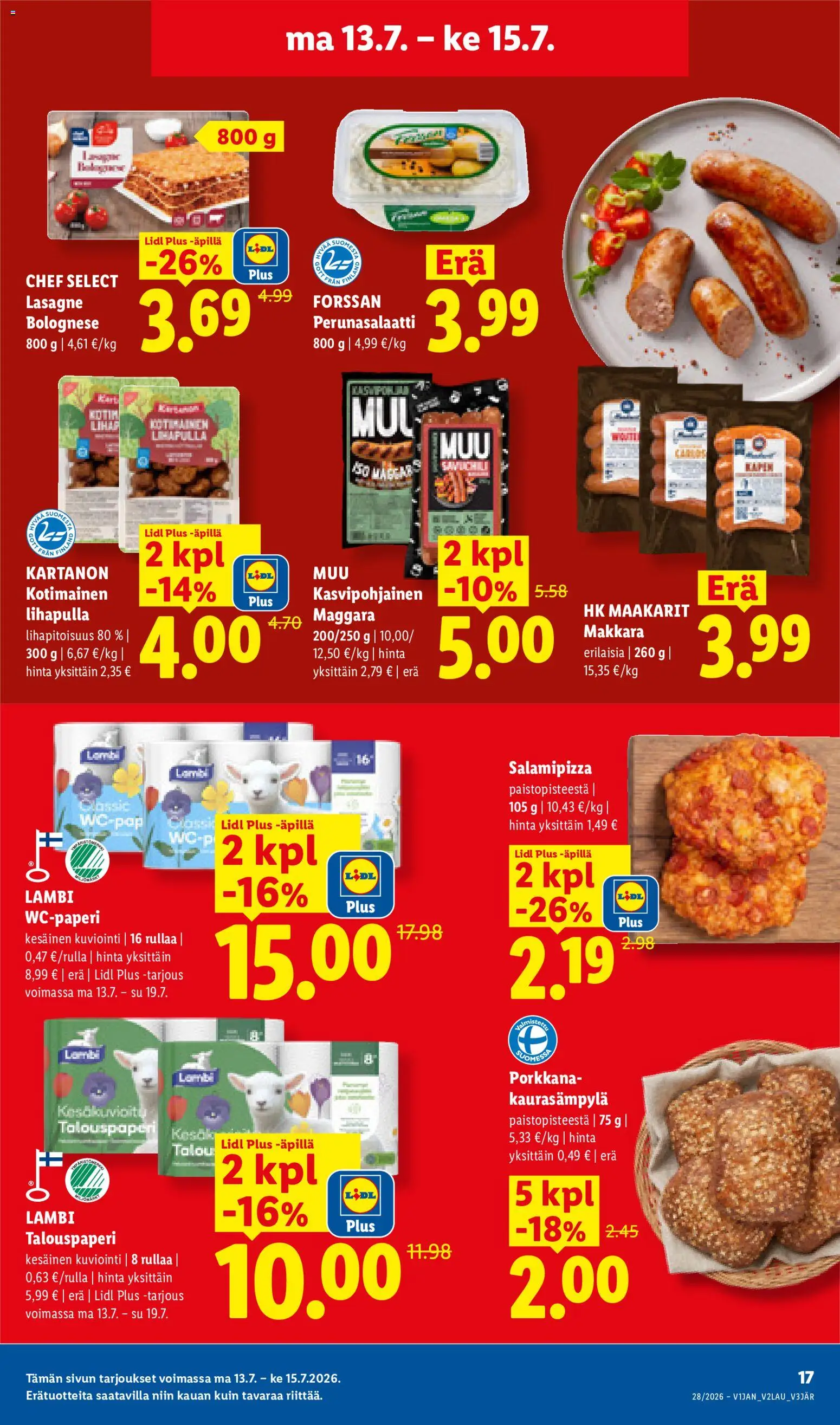 🛍️ Lidl tarjoukset alkaen 09/07/2026 » Katso huipputarjoukset ja säästä jo tänään! 💰 | Suomi