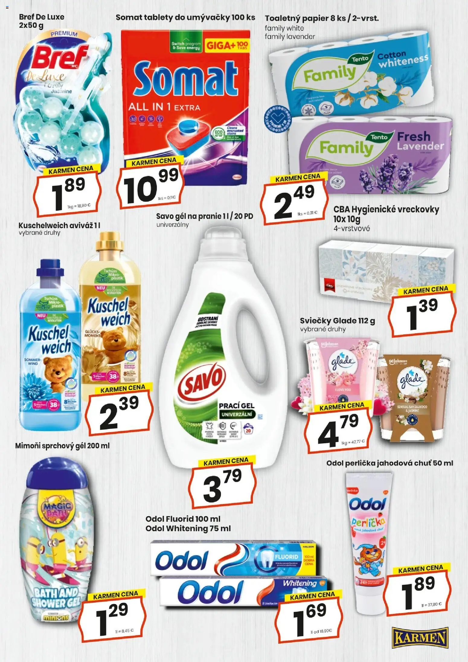 KARMEN CBA leták Leták in Slovensko
