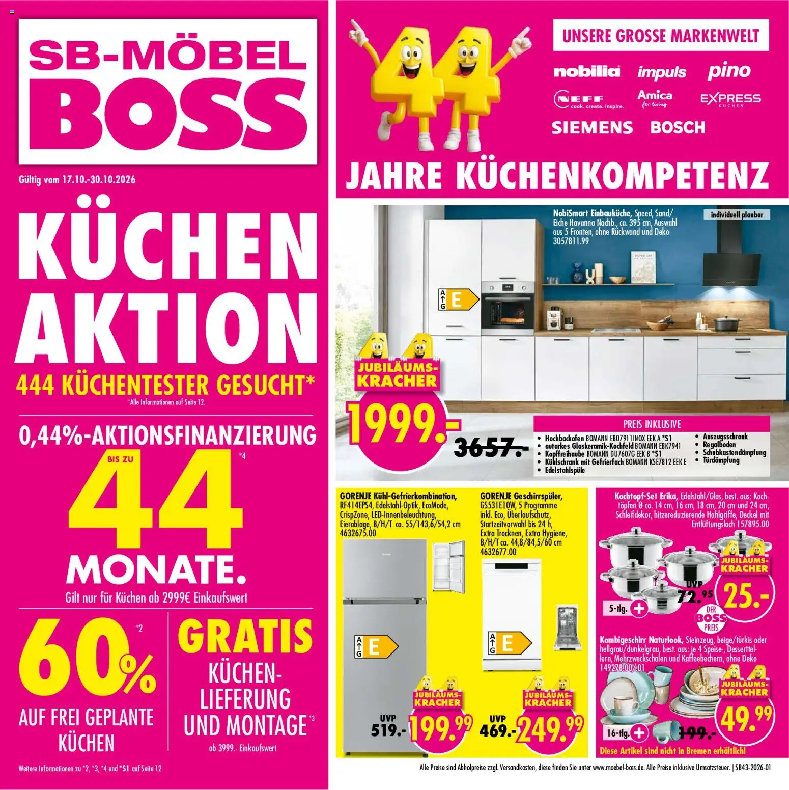 SB Möbel Boss Prospekt Prospekt in Deutschland