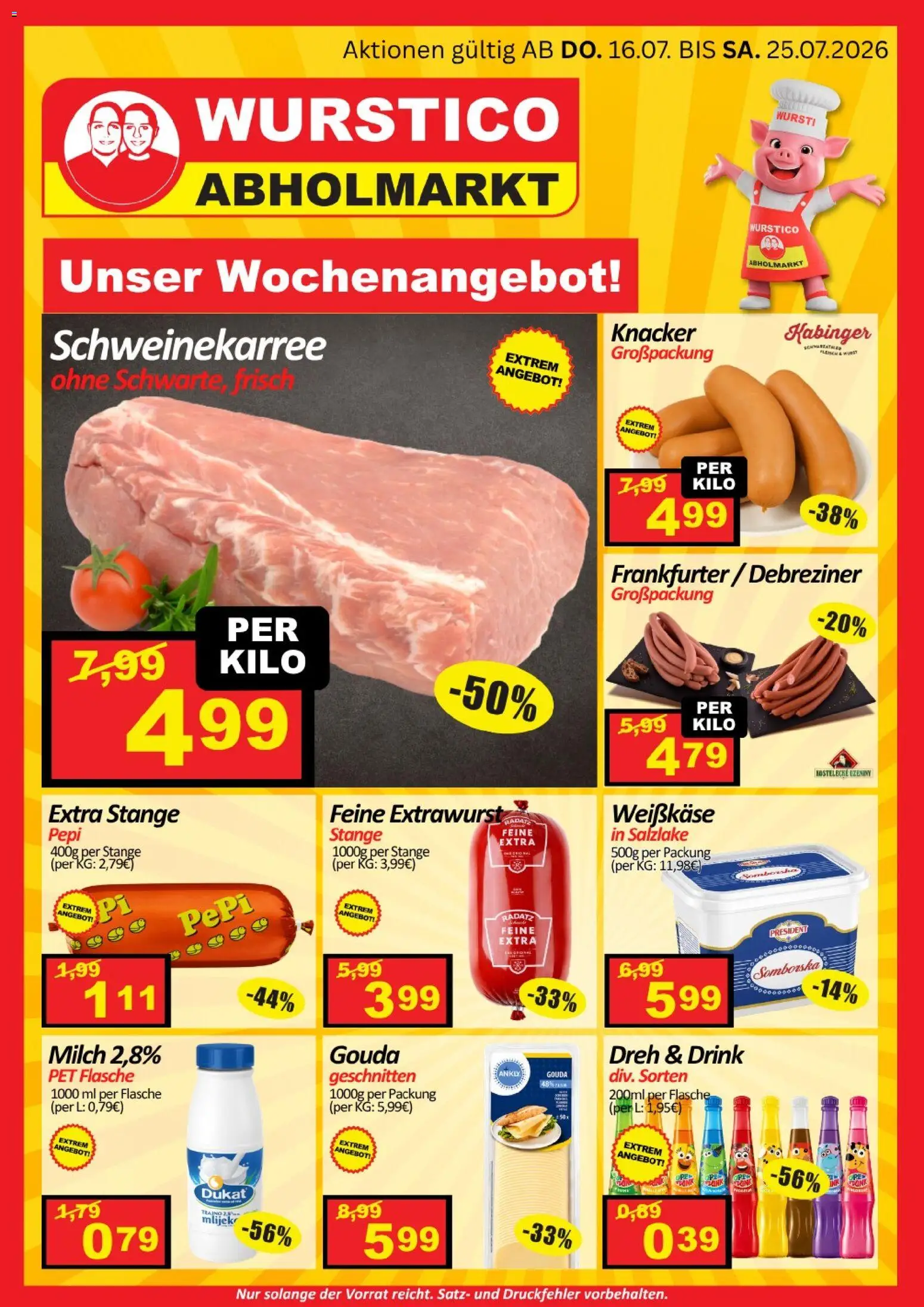 Die besten Angebote | Wurstico Abholmarkt Flugblatt ab 02.07.2026 | - Jetzt stöbern! | Österreich
