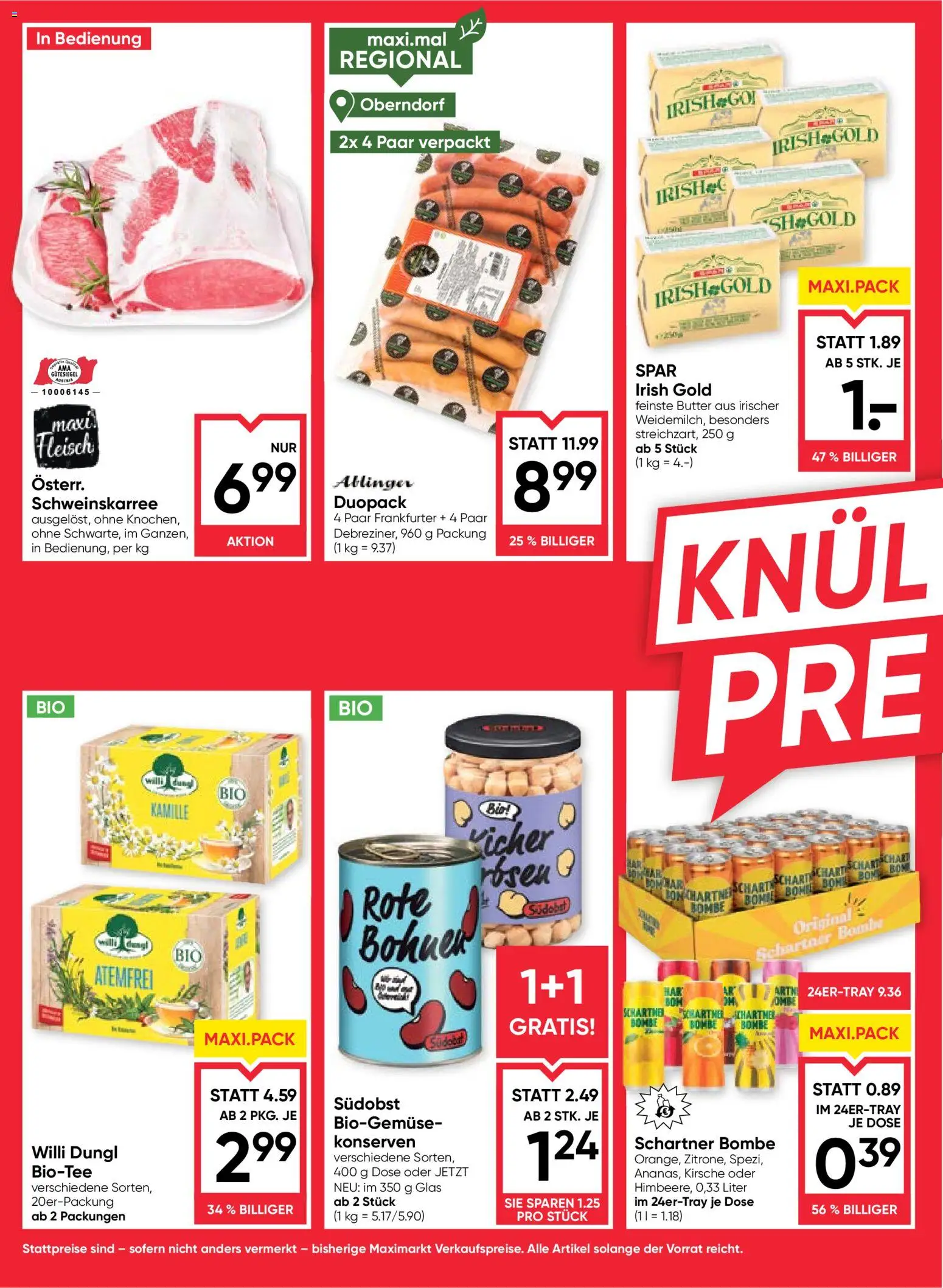 Maximarkt Flugblatt Flugblatt in Österreich