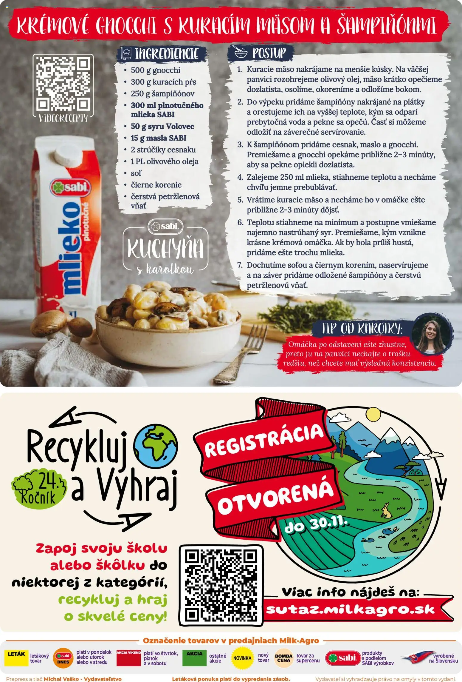 Milk Agro leták Leták in Slovensko