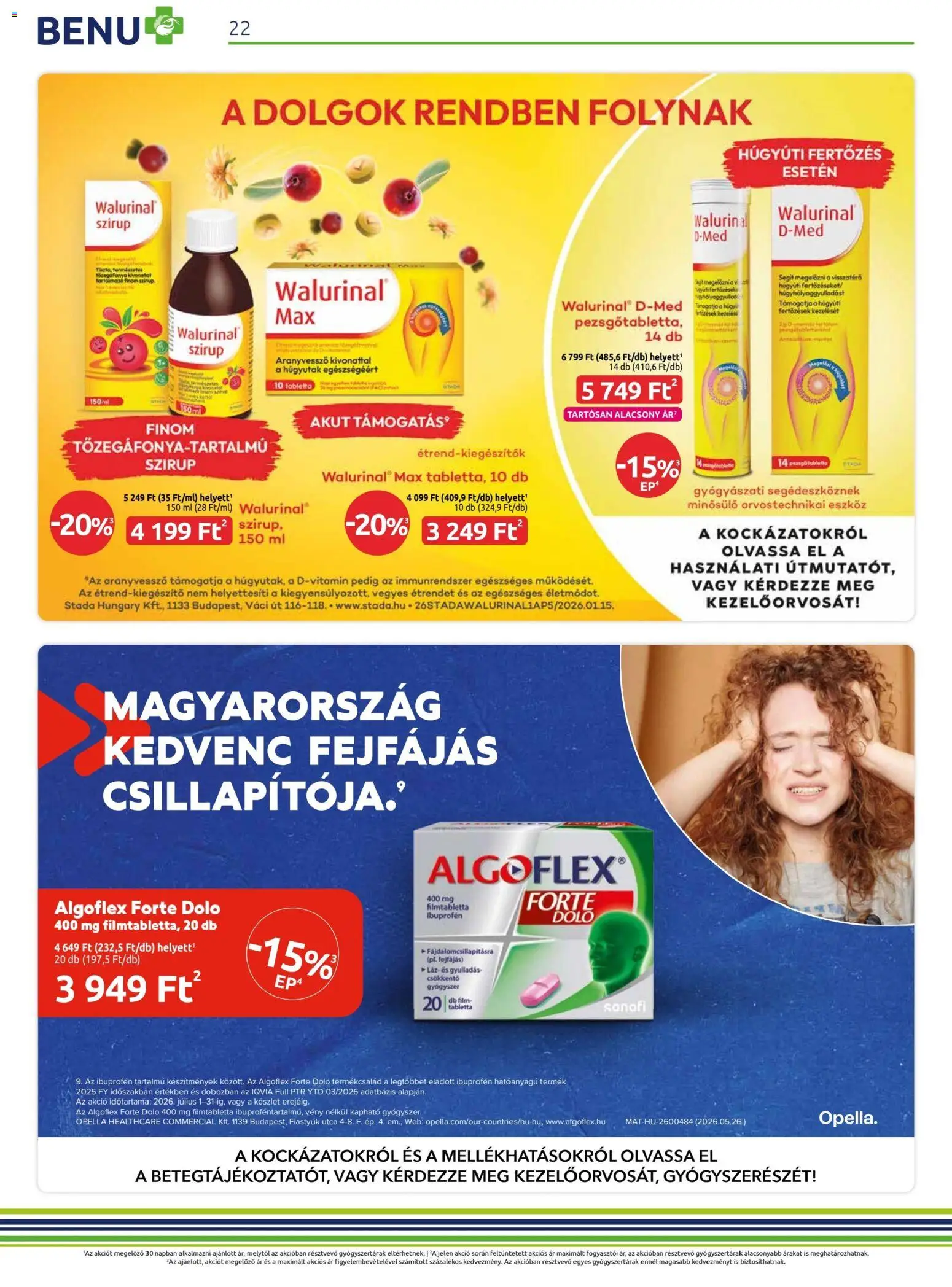 BENU Gyógyszertárak Akciós Újság 2026.07.01.-tól/töl - fantasztikus ajánlatokat! 🛍️ | Magyarország