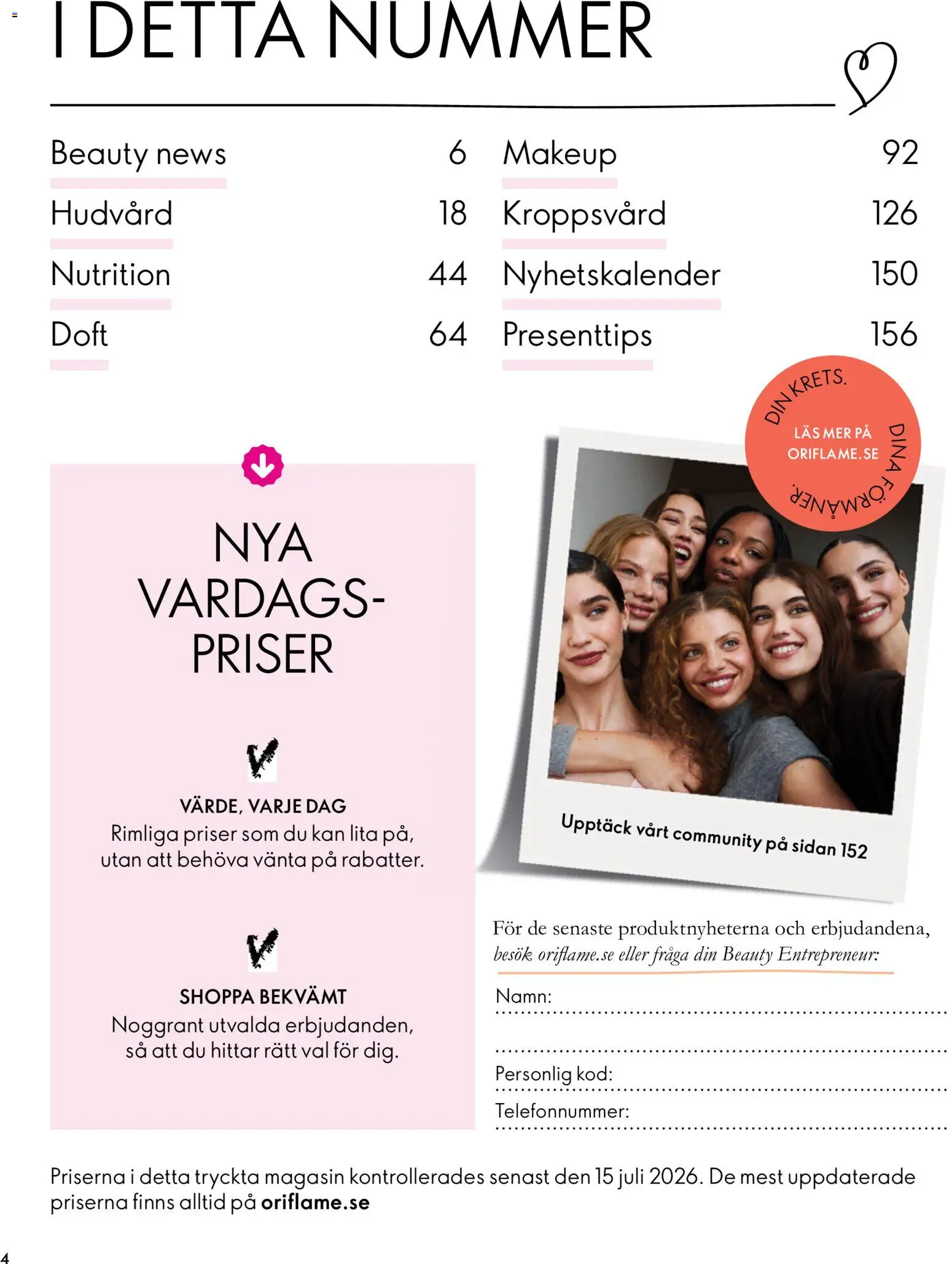 Oriflame erbjudanden 14/26 Reklamblad in Sverige
