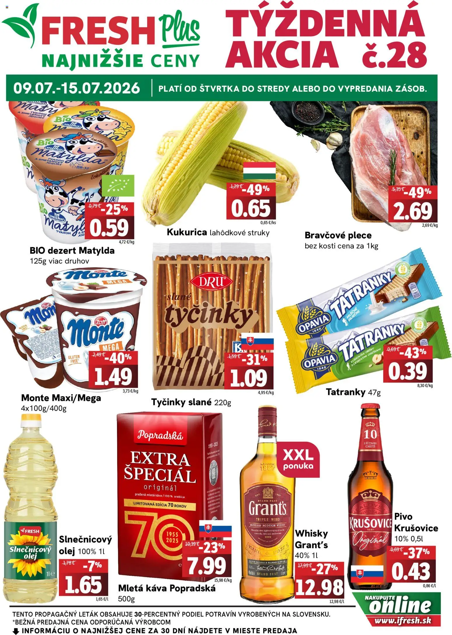 Fresh leták od 09.07.2026 » Pozrite si limitované zľavy a ušetrite ešte dnes! | Slovensko