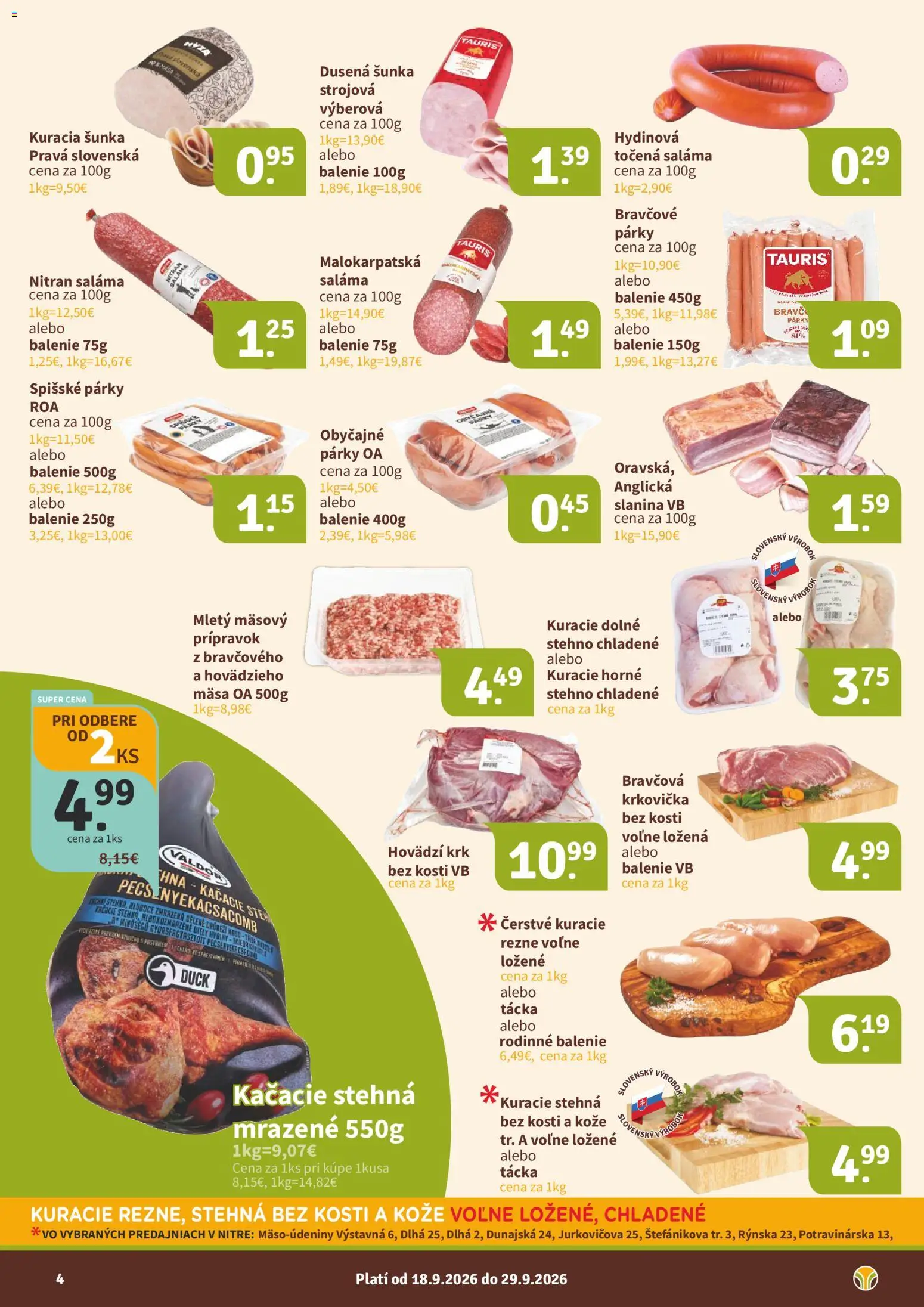 Nitrazdroj leták Leták in Slovensko