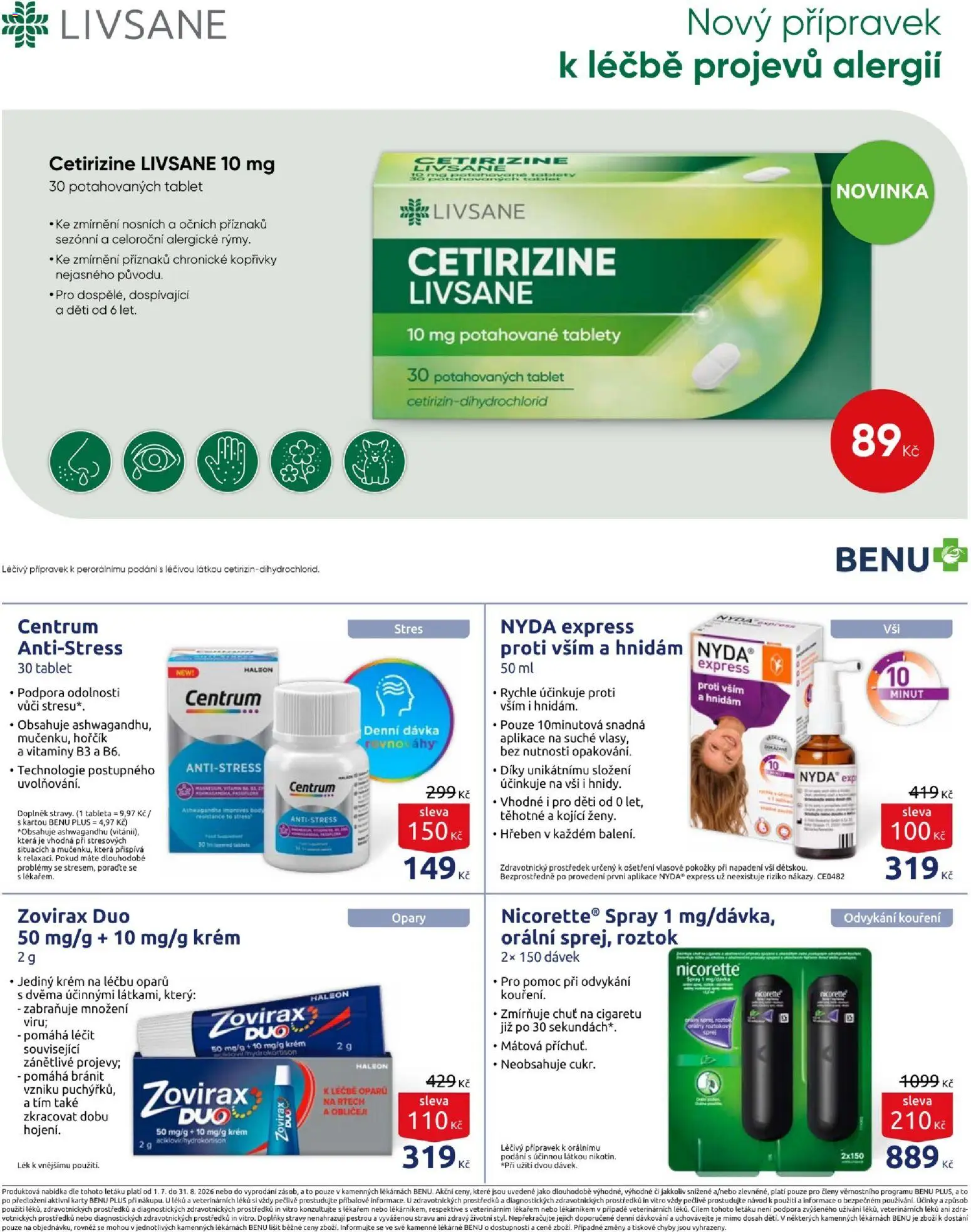 Benu leták od 01.07.2026 💥 Nenechte si ujít TOP nabídky! ⭐ | Česko