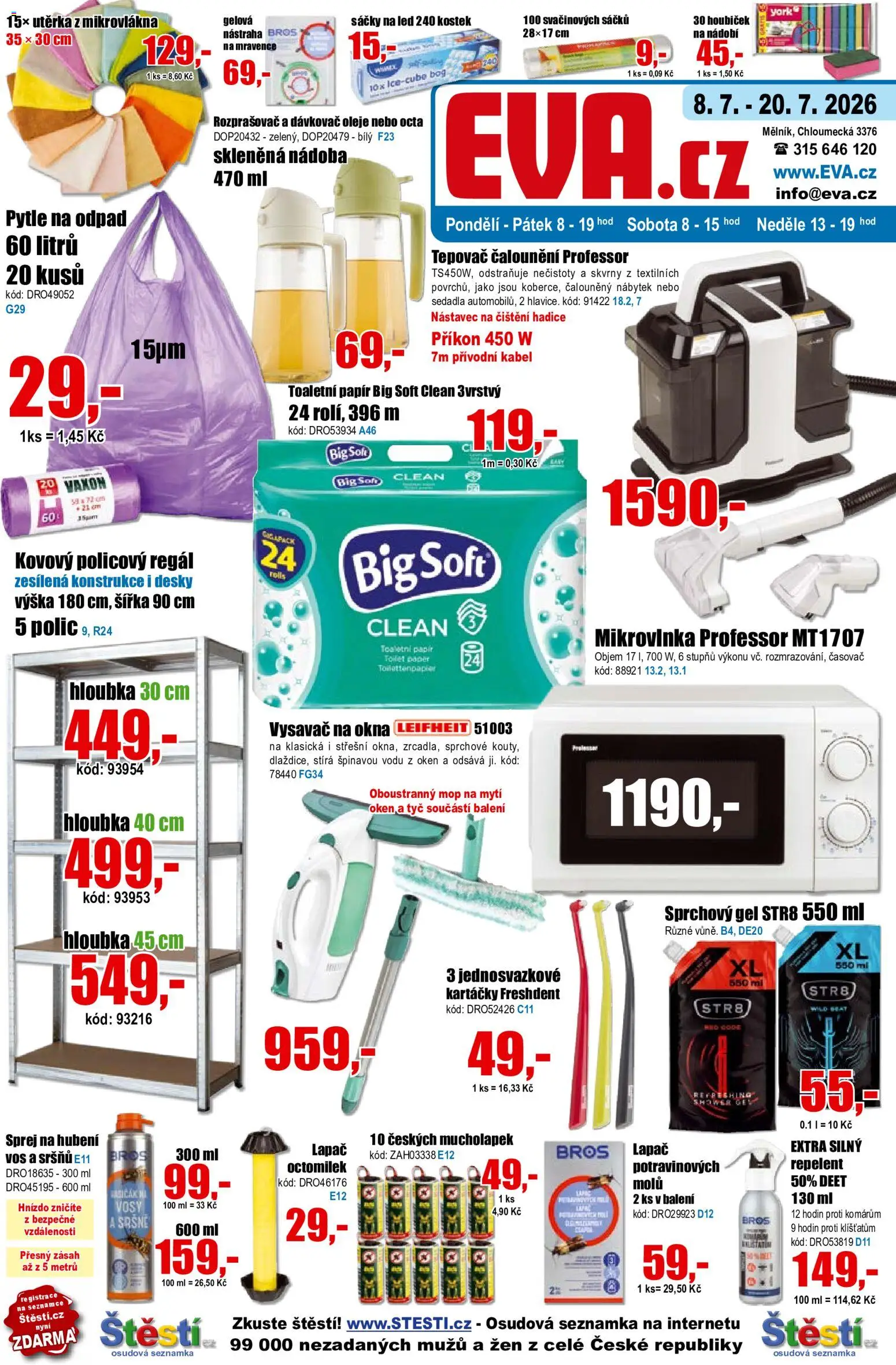 Eva supermarket leták od 08.07.2026 💥 Nenechte si ujít TOP nabídky! ⭐ | Česko