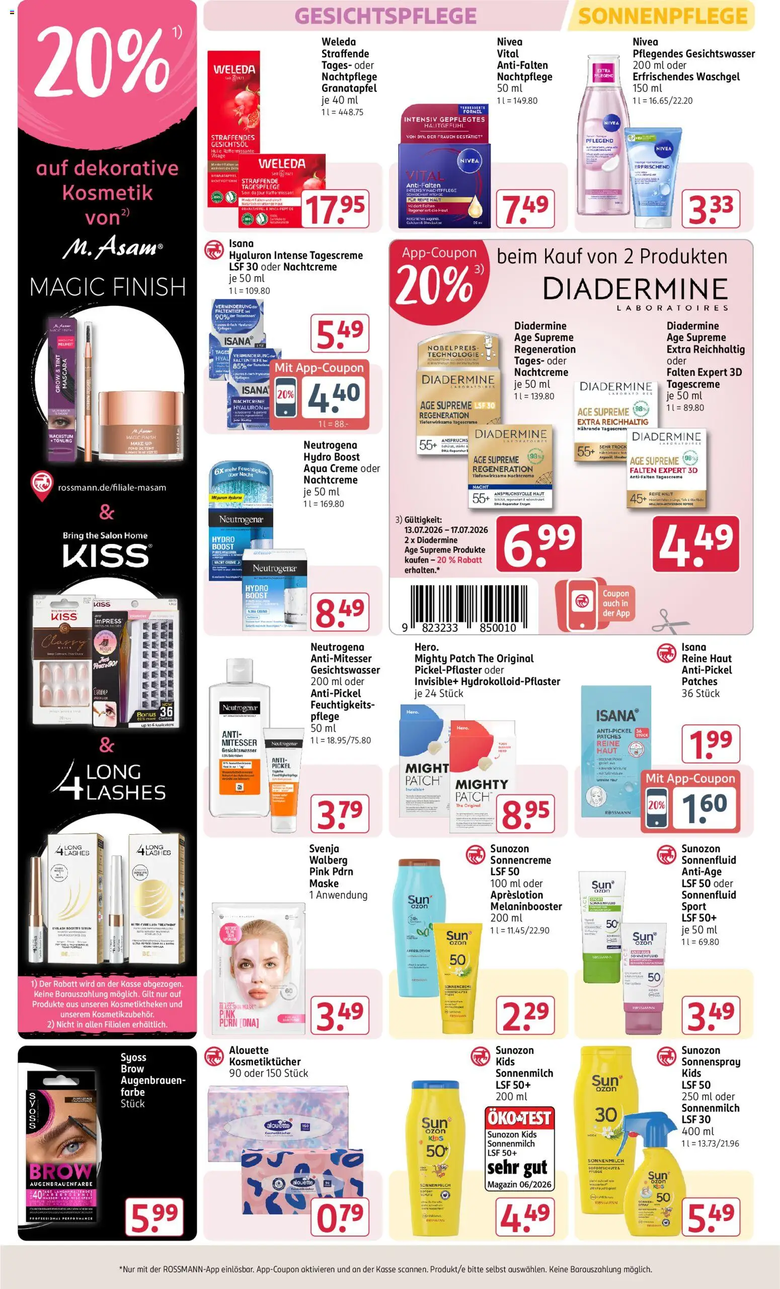 Rossmann Prospekt | 13.07.2026 | Wie erhält man einen begrenzten Rabatt? | Deutschland