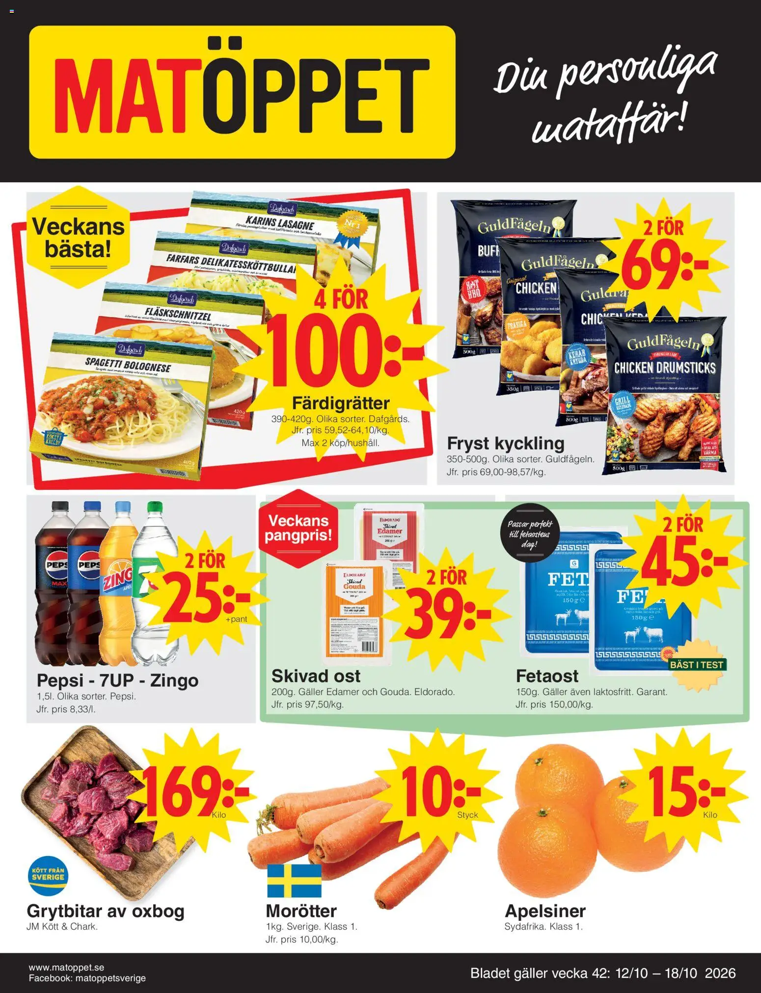 Matöppet erbjudanden Reklamblad in Sverige