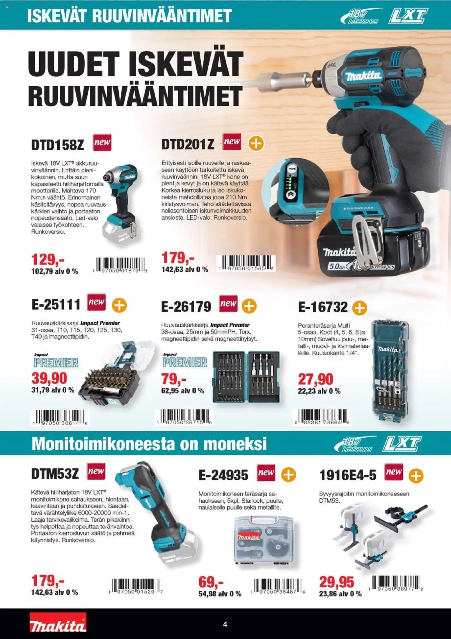 🛍️ Makita tarjoukset alkaen 01/01/2026 » Katso huipputarjoukset ja säästä jo tänään! 💰 | Suomi