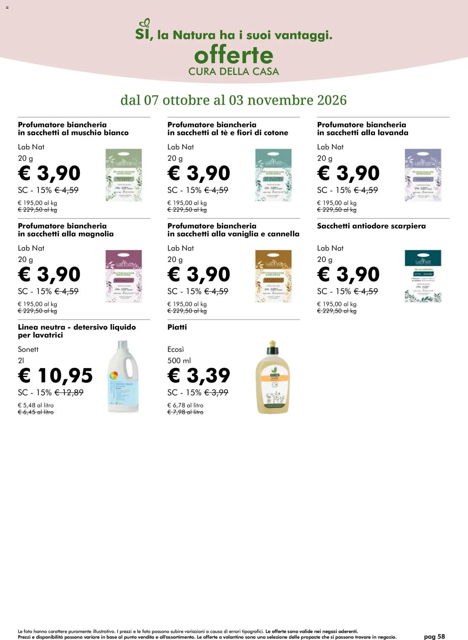 Natura Sì volantino Volantino in Italy