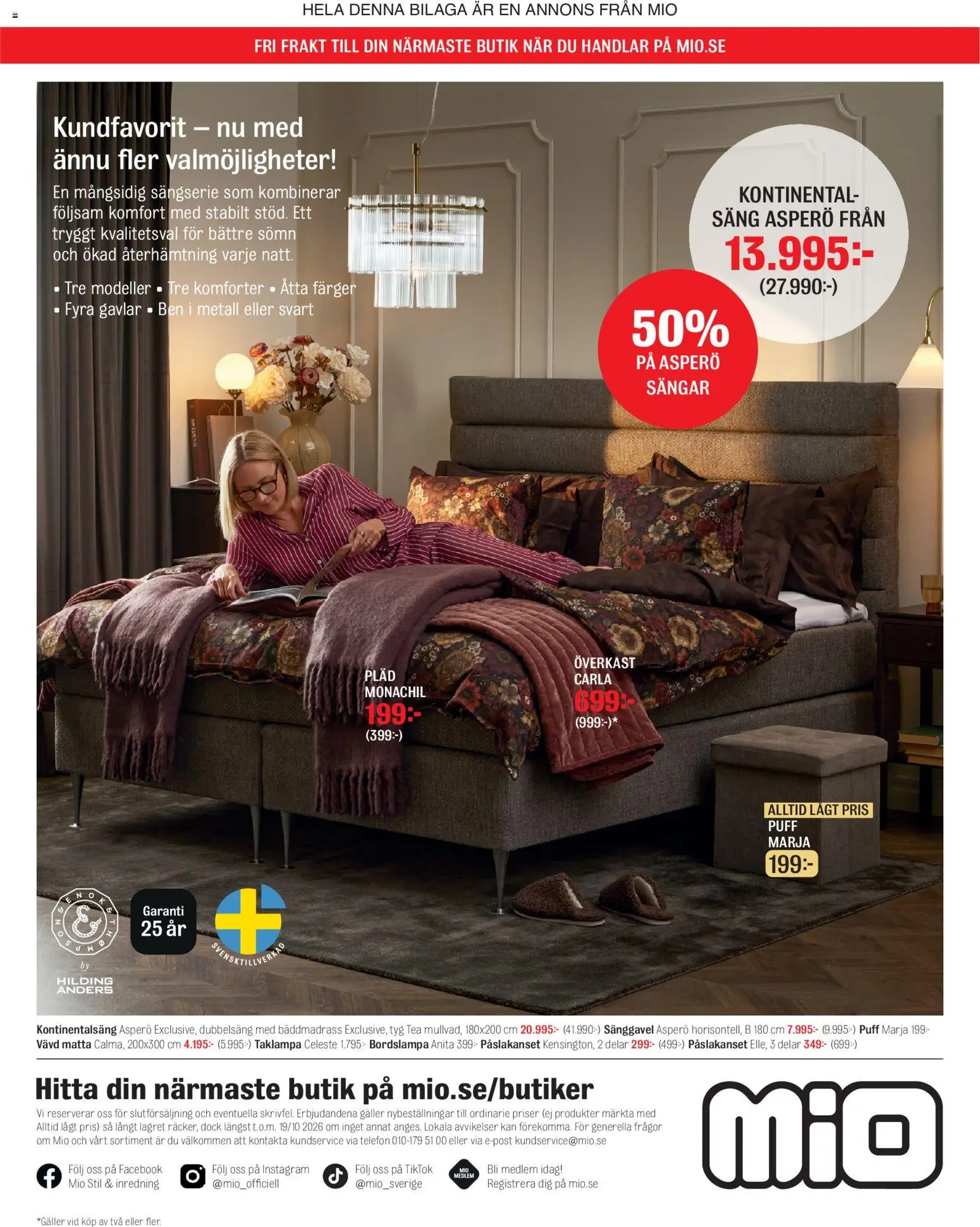 Mio erbjudanden Reklamblad in Sverige