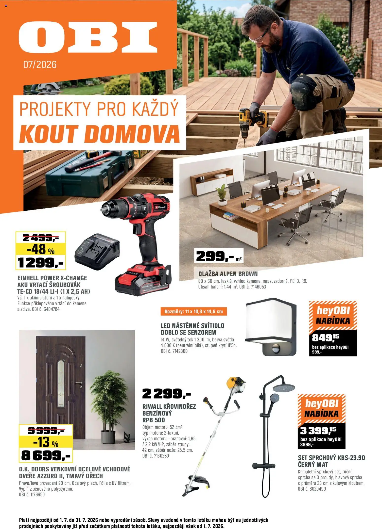 OBI leták od 01.07.2026 💥 Nenechte si ujít TOP nabídky! ⭐ | Česko
