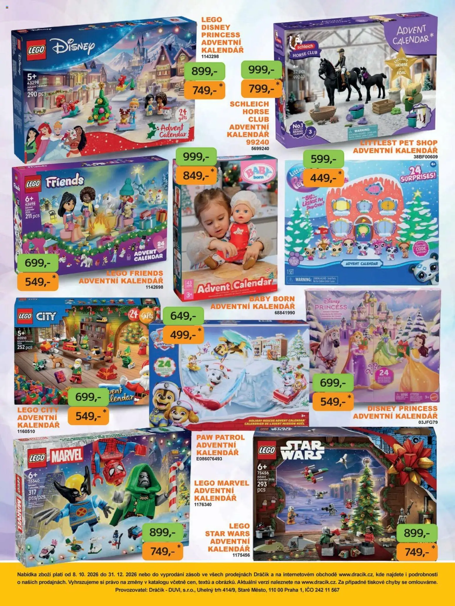 Dráčik katalog - Vánoce Leták in Česko