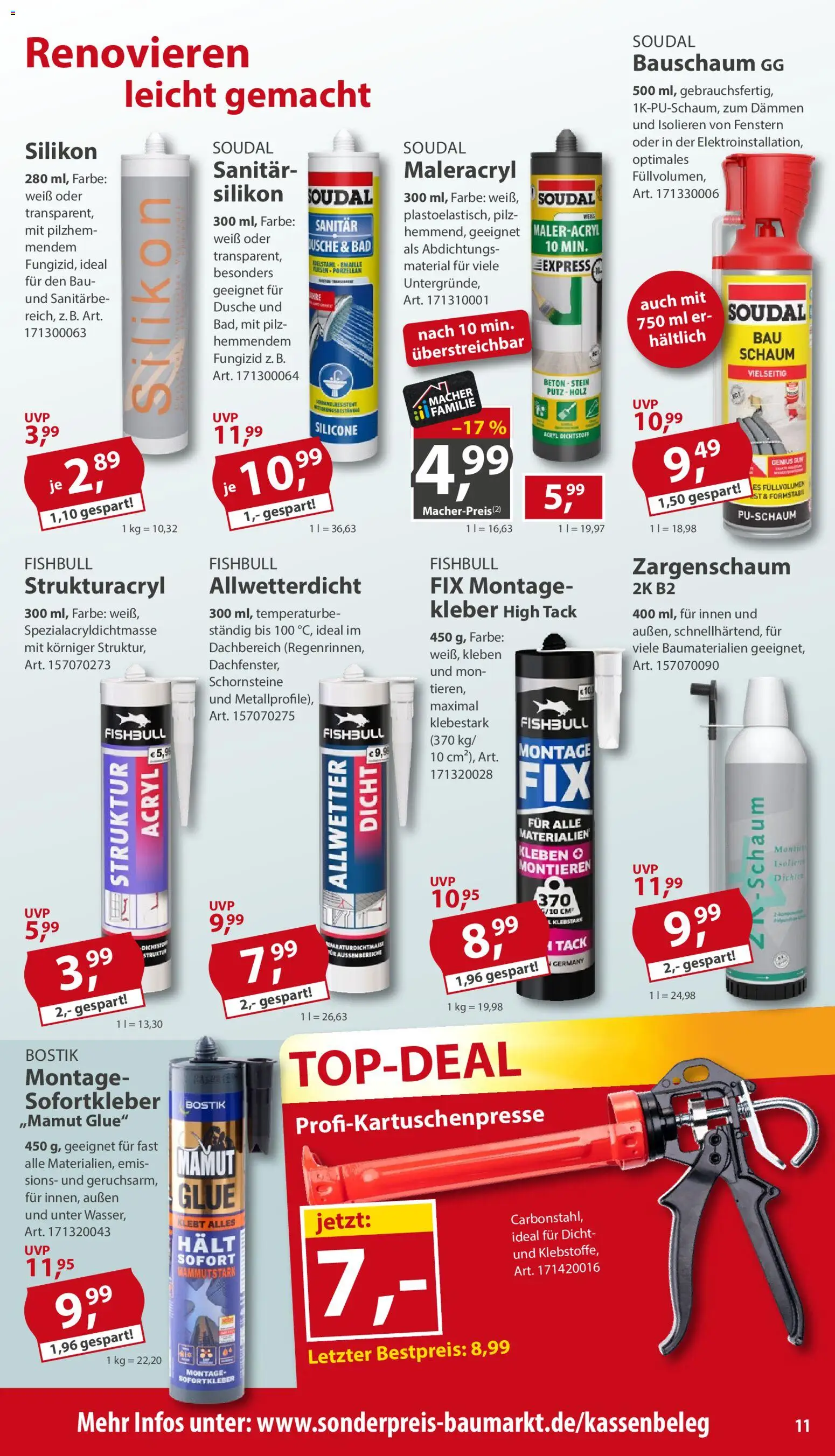 Sonderpreis Baumarkt Prospekt Prospekt in Deutschland