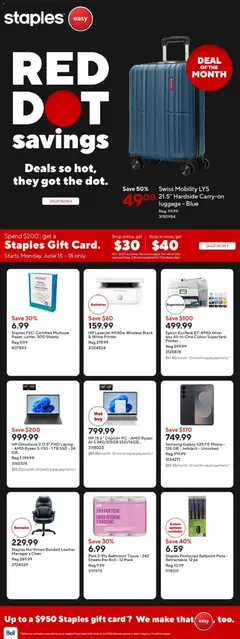 Staples Staples weekly flyer / circulaire