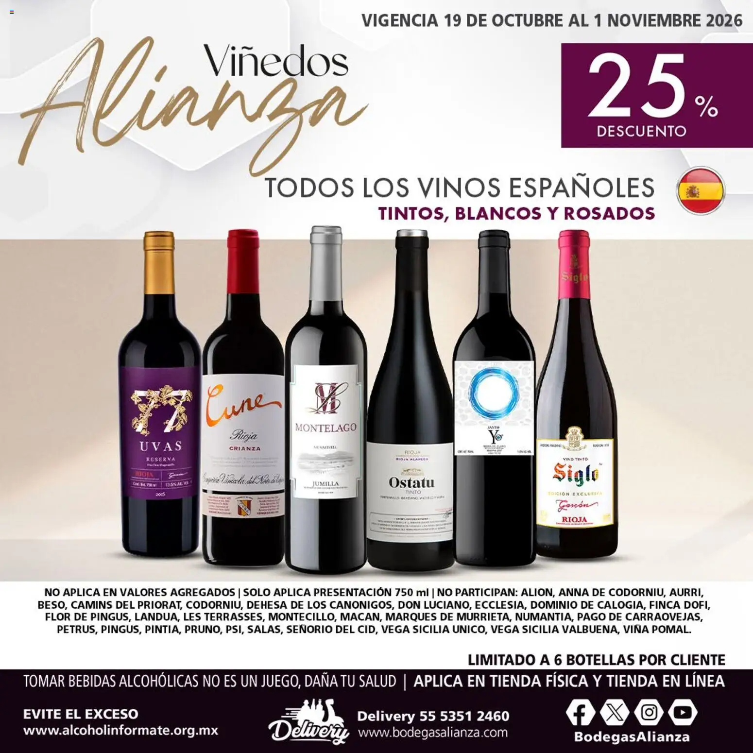 Bodegas Alianza catálogo Viñedos Alianza Folleto in México