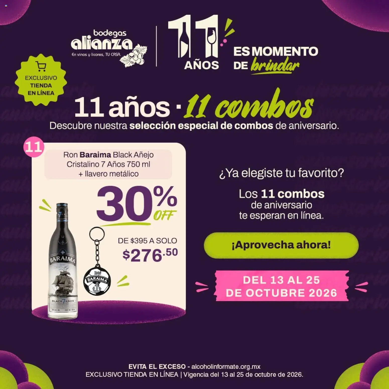 Bodegas Alianza catálogo 11 años 11 combos Folleto in México
