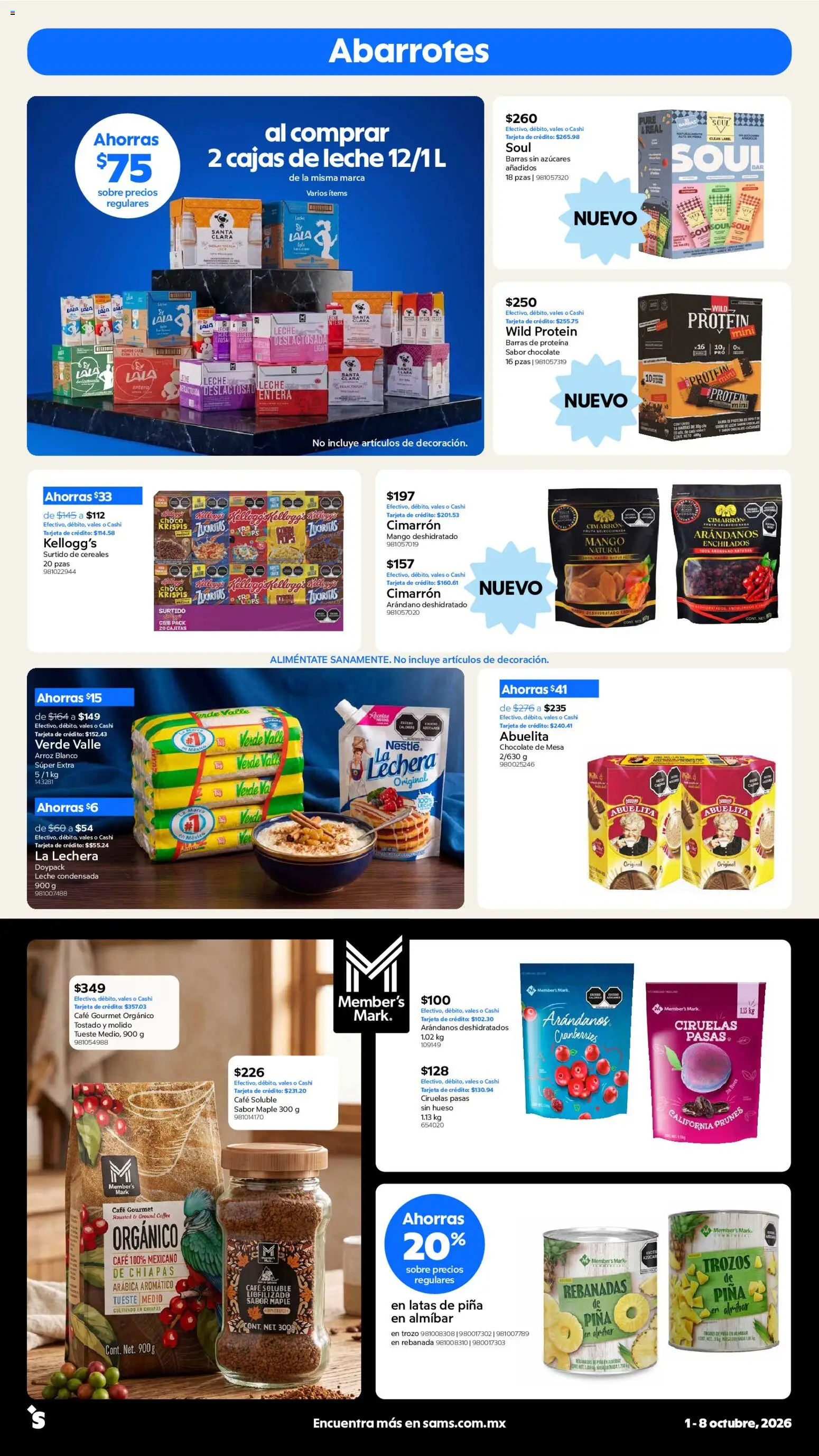 Sam`s Club catálogo Folleto in México