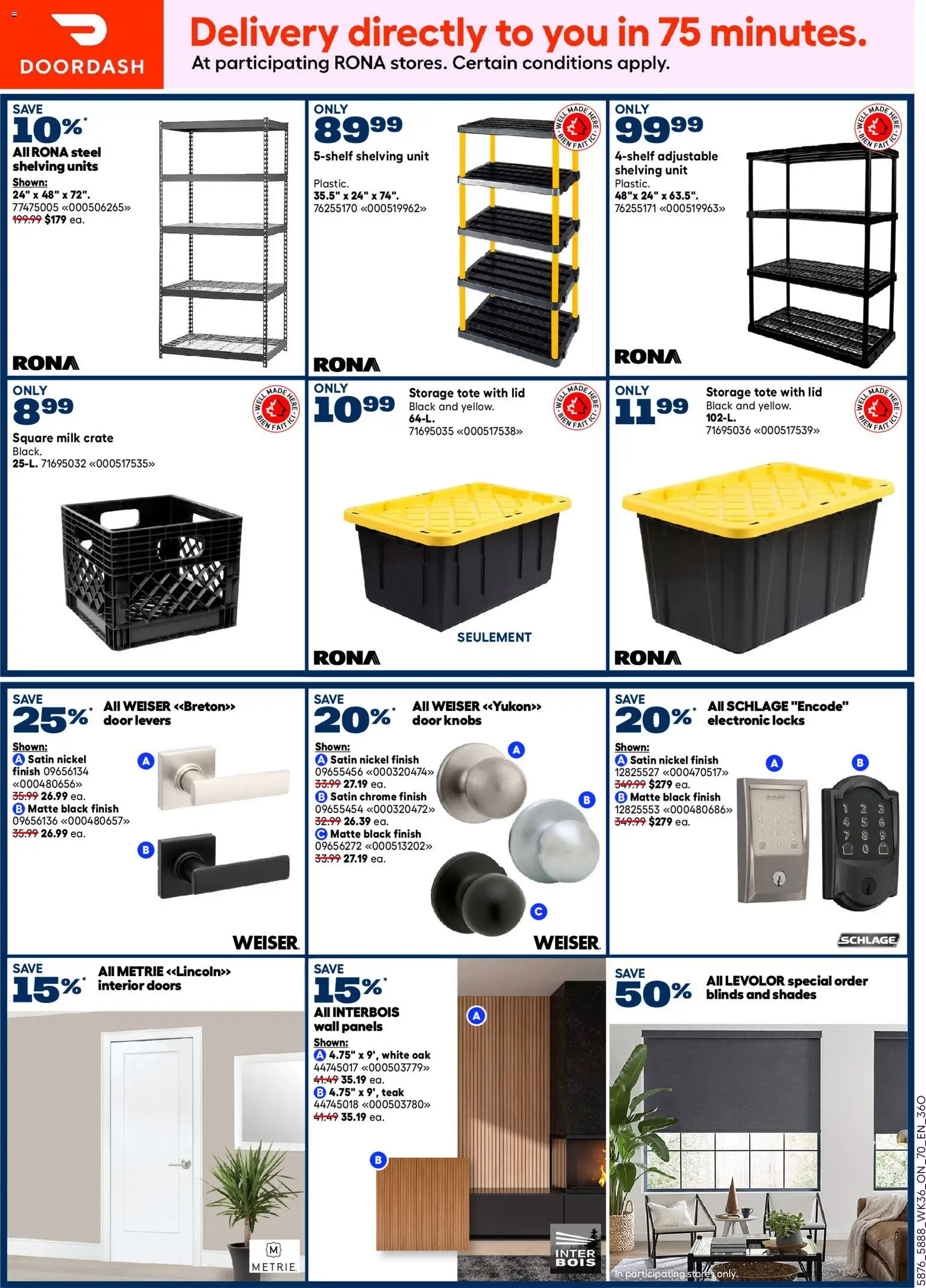 Rona weekly flyer Flyer in Canada