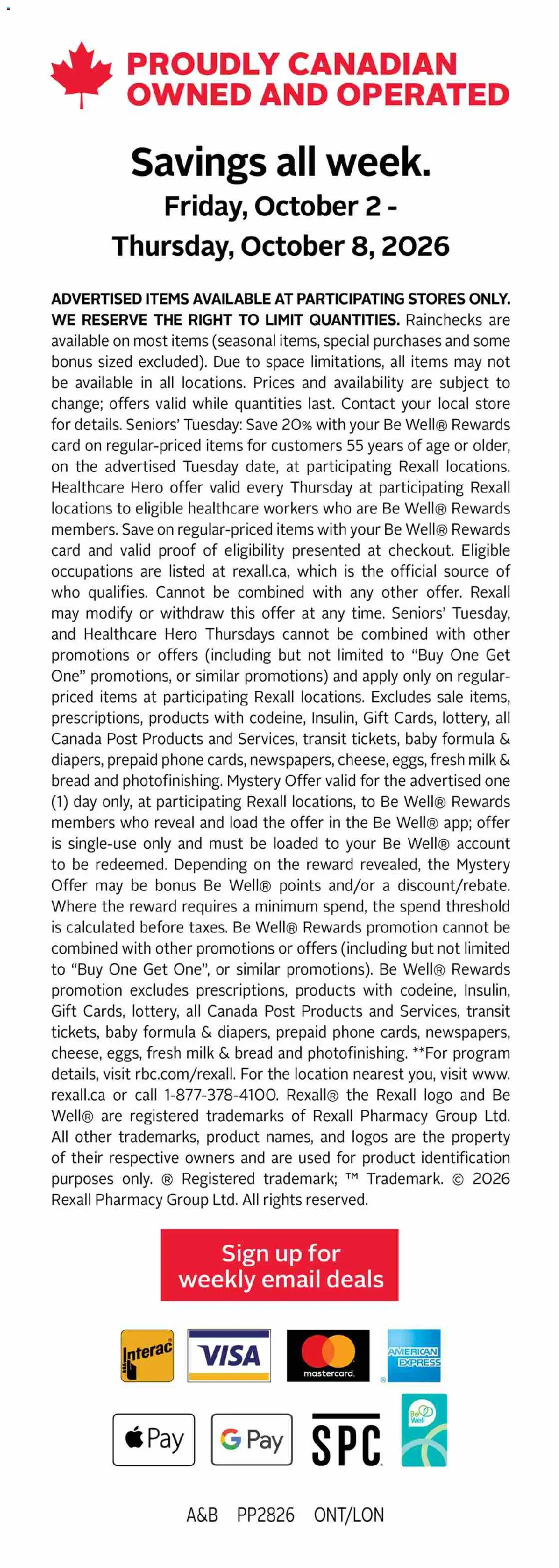 Rexall weekly flyer / circulaire Flyer in Canada