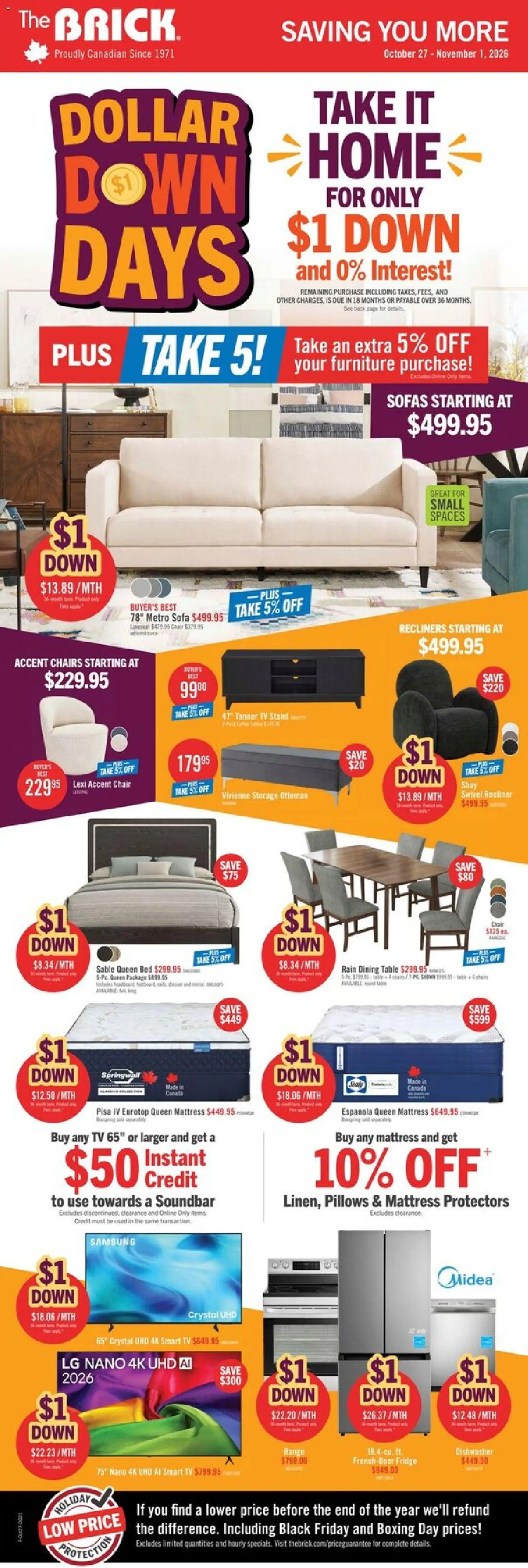 The Brick weekly flyer / circulaire Flyer in Canada
